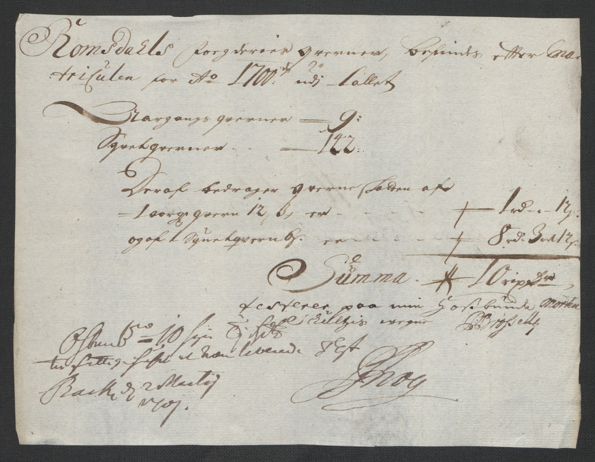 Rentekammeret inntil 1814, Reviderte regnskaper, Fogderegnskap, AV/RA-EA-4092/R55/L3654: Fogderegnskap Romsdal, 1699-1700, s. 339