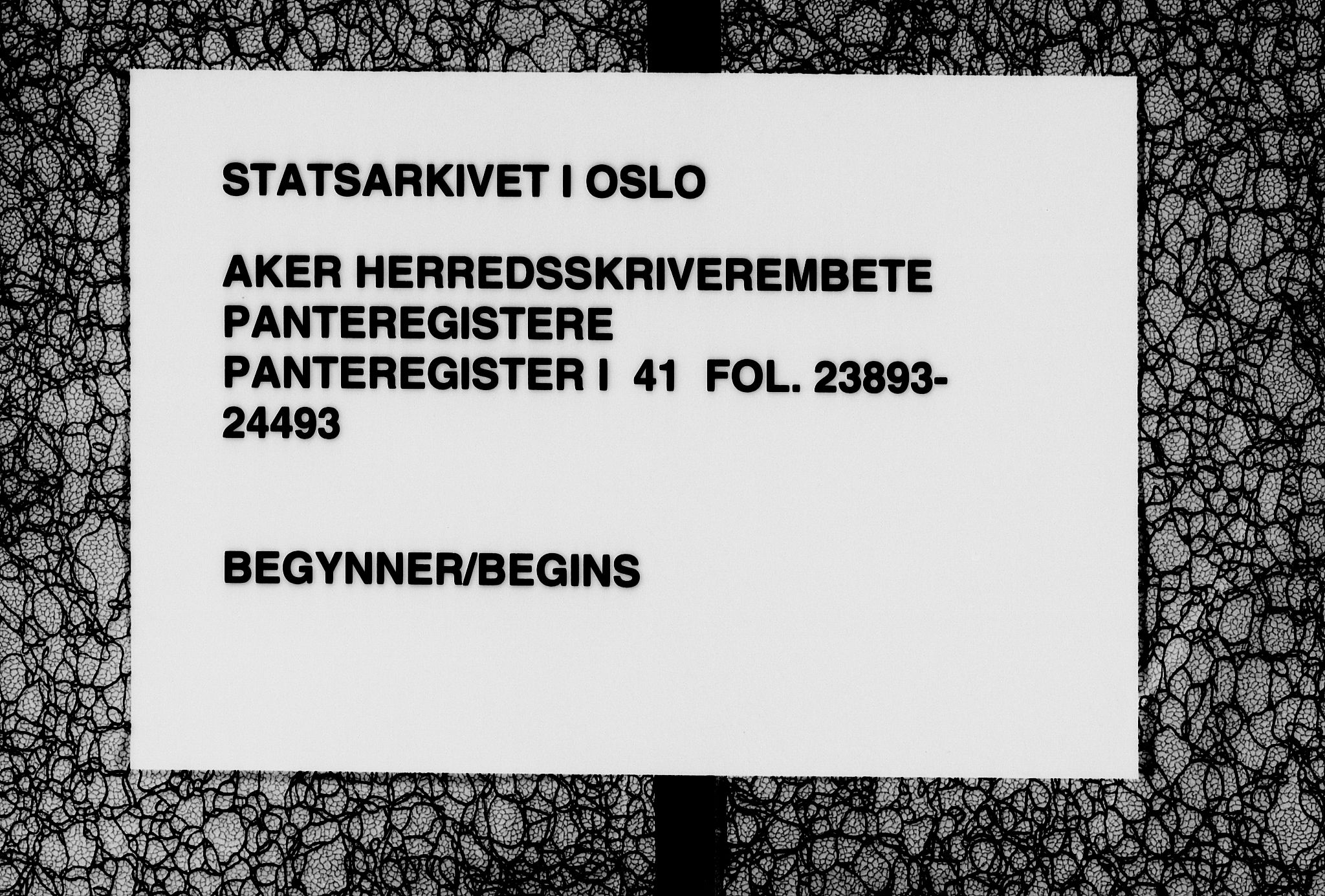 Aker herredsskriveri, SAO/A-10896/G/Ga/Gab/Gaba/L0041: Panteregister nr. I 41, 1918-1950