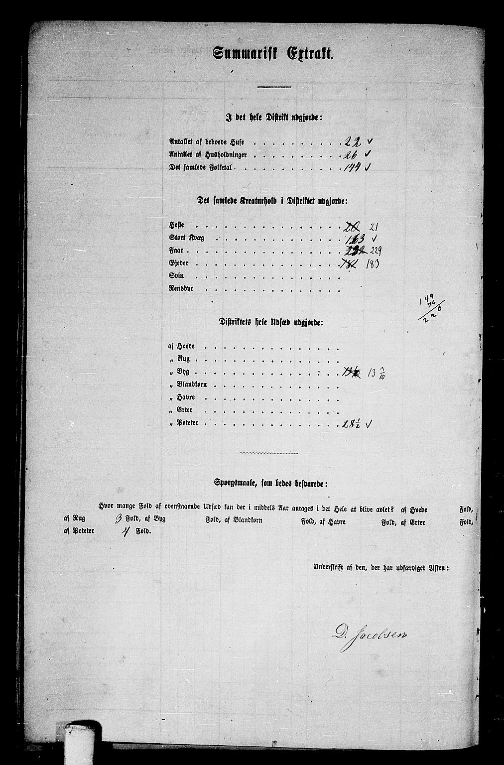 RA, Folketelling 1865 for 1826P Hattfjelldal prestegjeld, 1865, s. 35