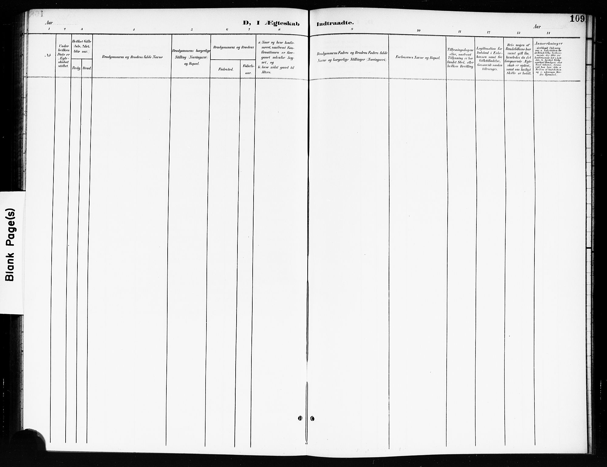 Nes prestekontor Kirkebøker, SAO/A-10410/G/Gc/L0001: Klokkerbok nr. III 1, 1901-1917, s. 109