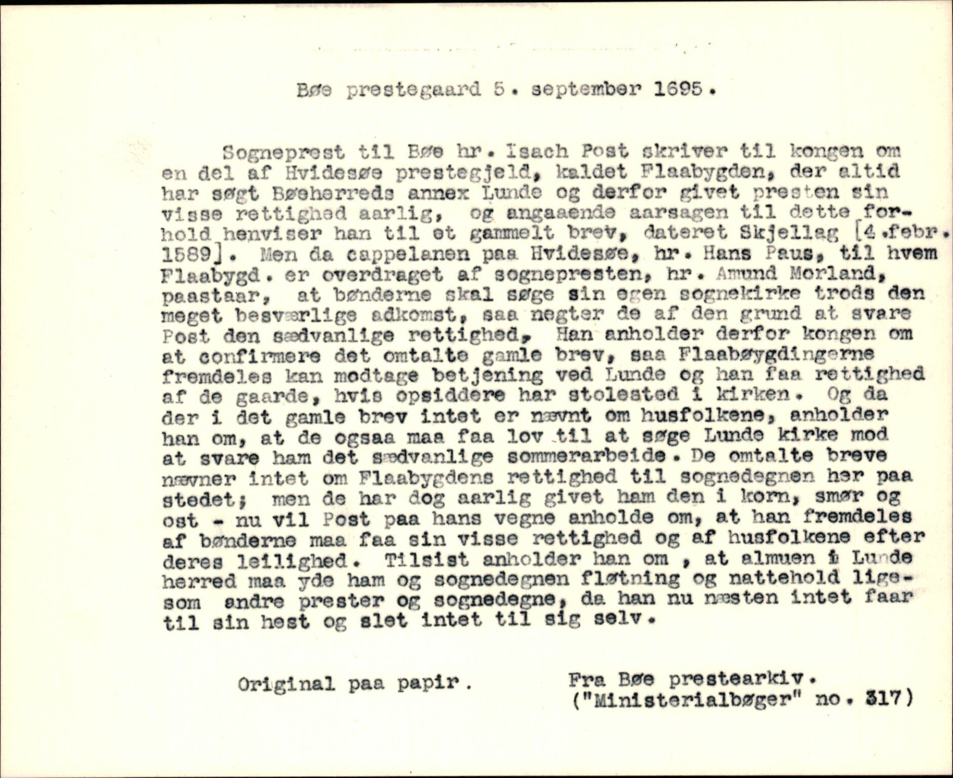 Riksarkivets diplomsamling, AV/RA-EA-5965/F35/F35k/L0003: Regestsedler: Prestearkiver fra Telemark, Agder, Vestlandet og Trøndelag, s. 57