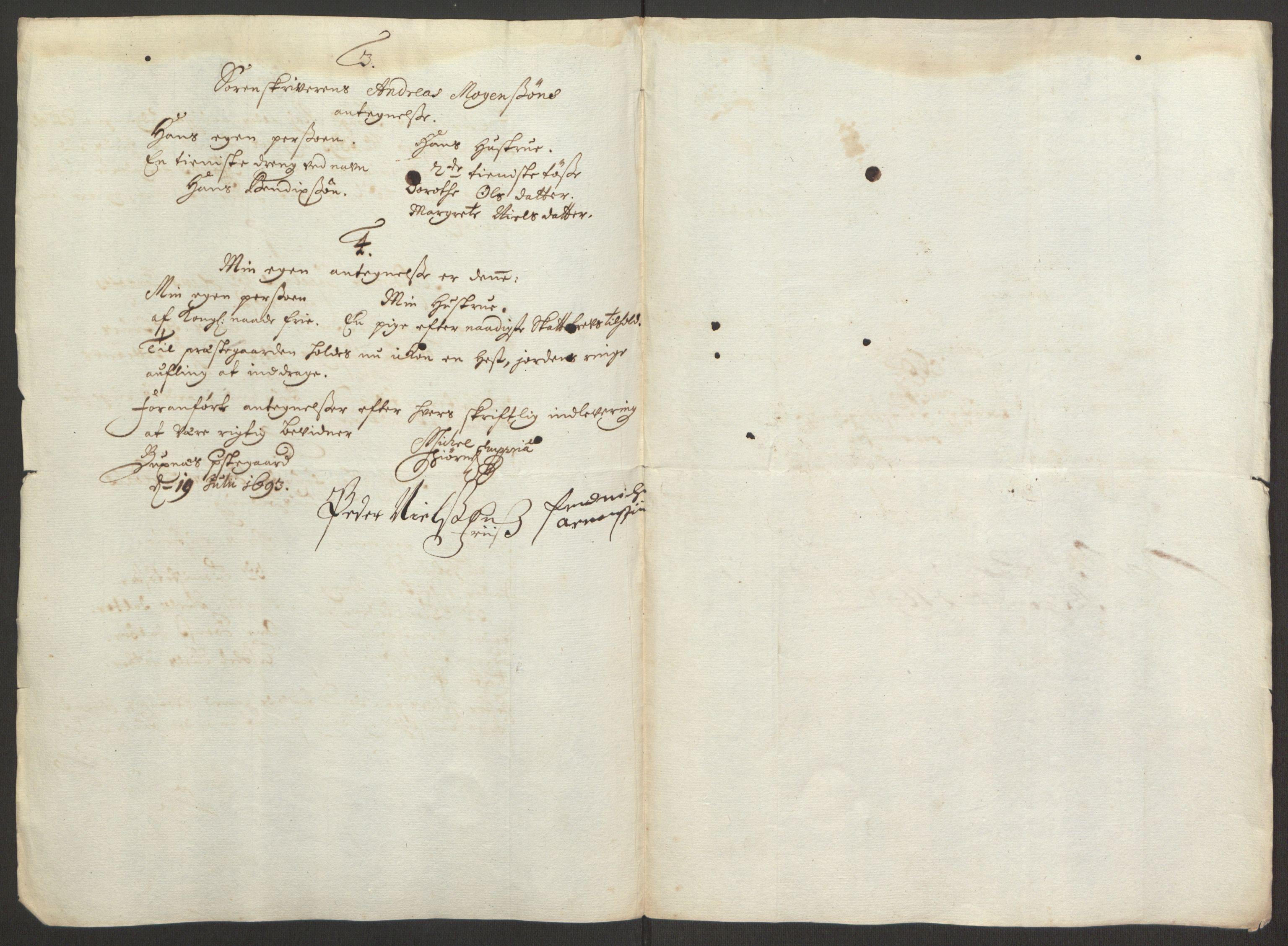 Rentekammeret inntil 1814, Reviderte regnskaper, Fogderegnskap, RA/EA-4092/R67/L4675: Fogderegnskap Vesterålen, Andenes og Lofoten, 1691-1693, s. 288