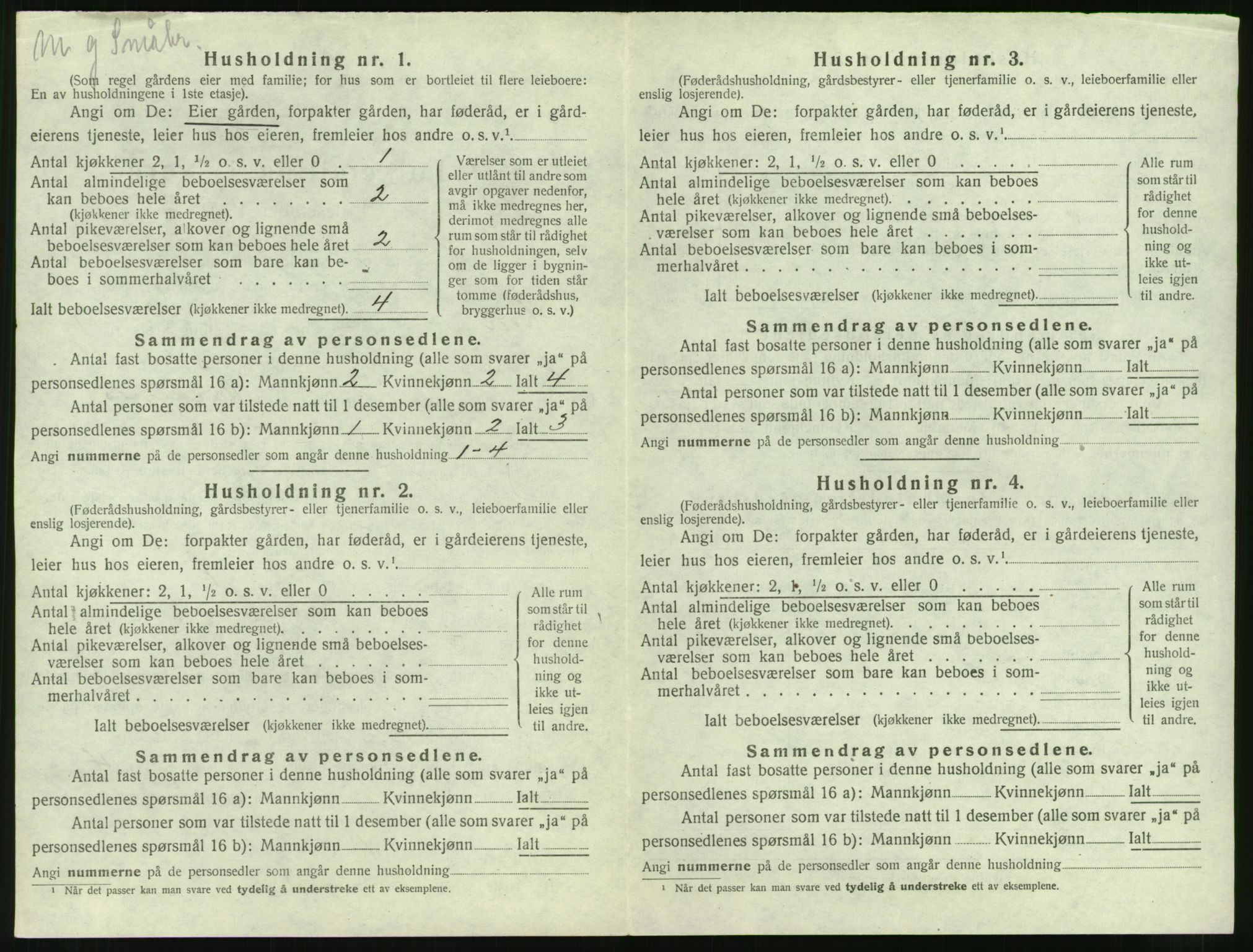 SAT, Folketelling 1920 for 1540 Hen herred, 1920, s. 31