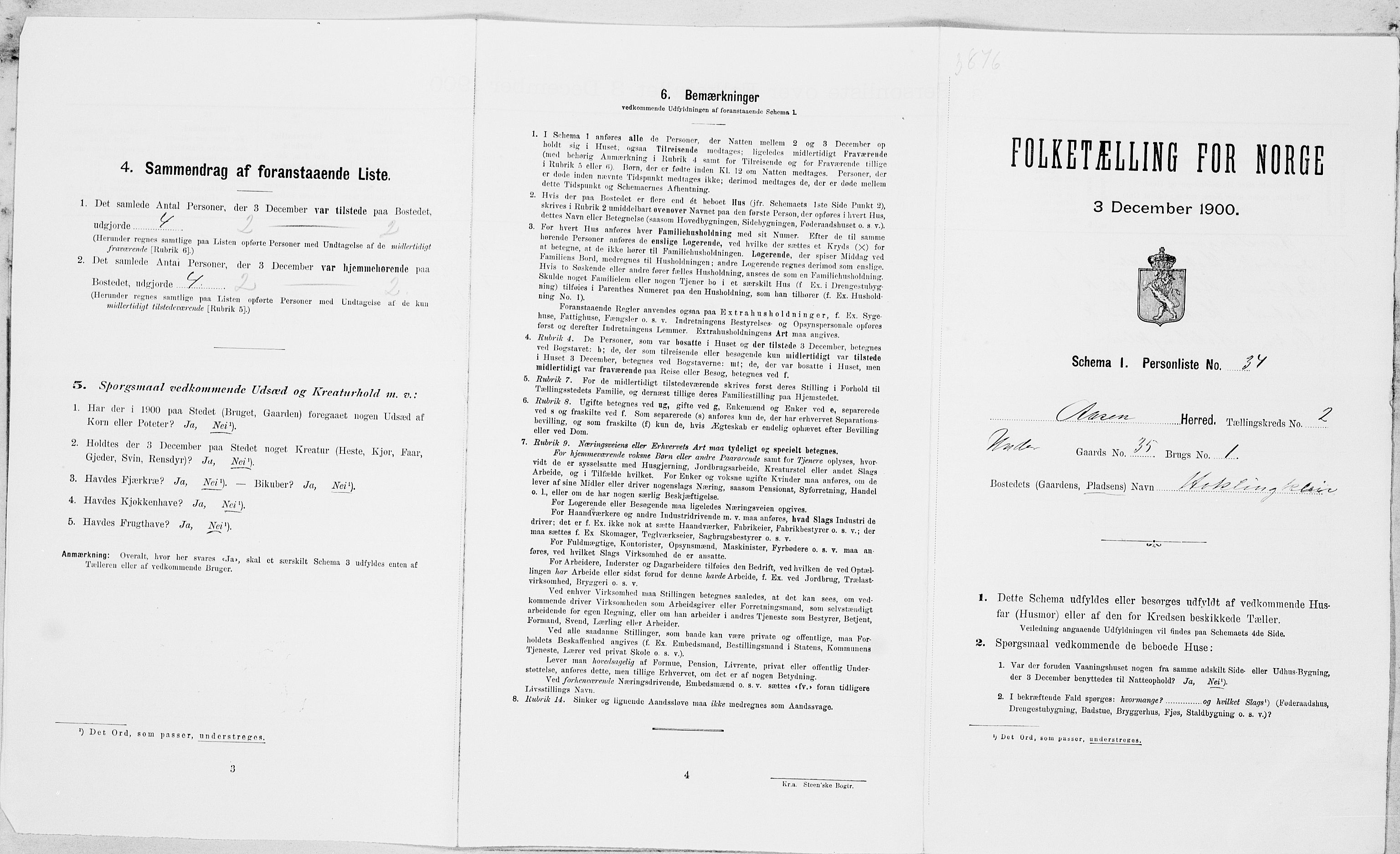 SAT, Folketelling 1900 for 1716 Åsen herred, 1900, s. 260