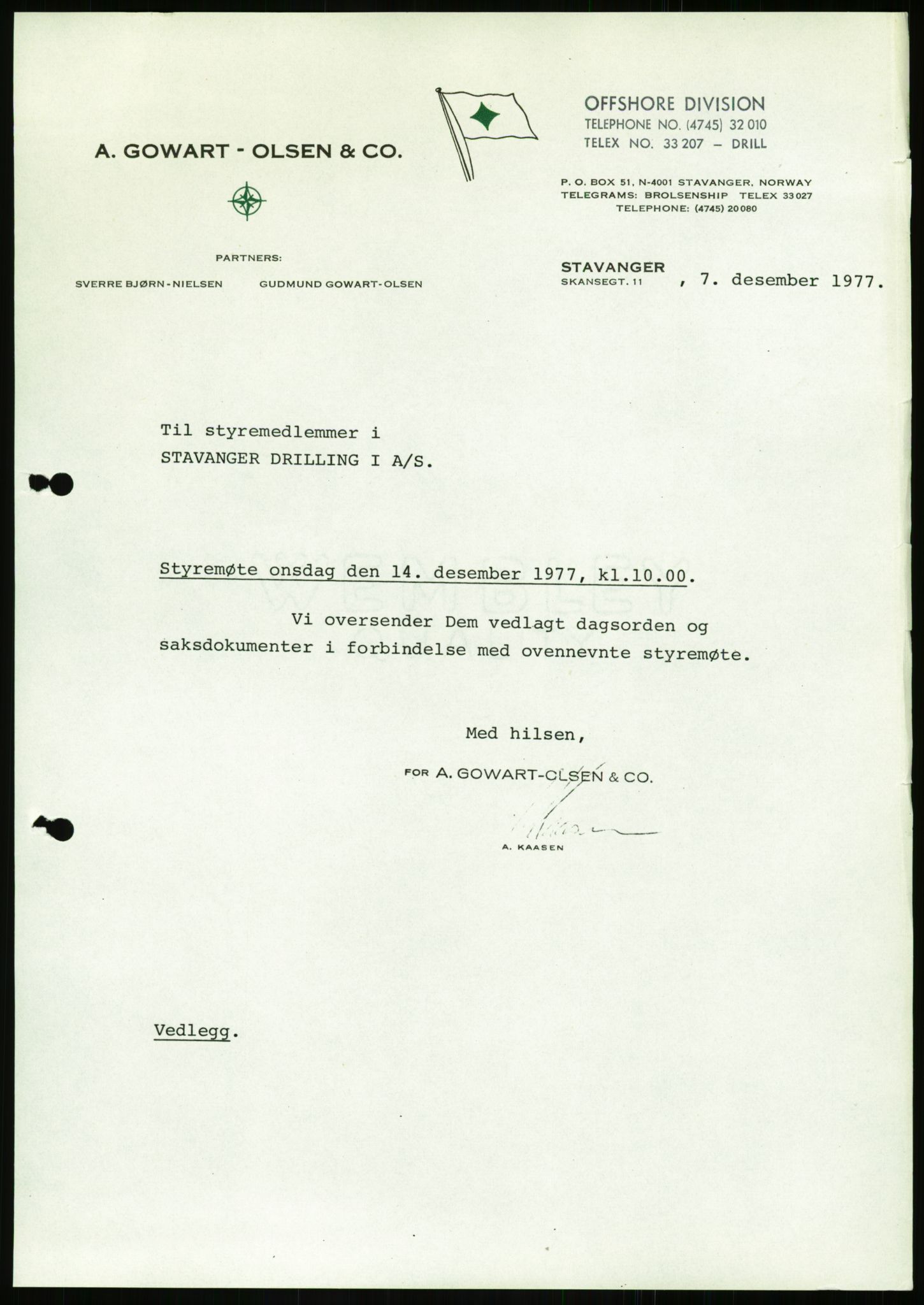 Pa 1503 - Stavanger Drilling AS, AV/SAST-A-101906/A/Ab/Abc/L0002: Styrekorrespondanse Stavanger Drilling I A/S og rapporter til styret, 1977-1978, s. 25