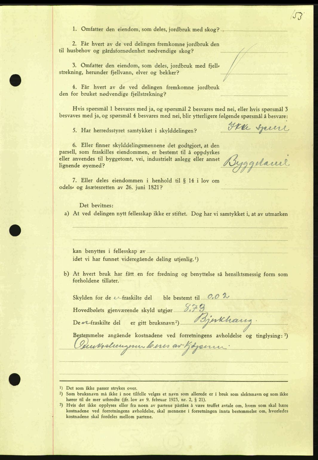 Nordmøre sorenskriveri, SAT/A-4132/1/2/2Ca: Pantebok nr. A96, 1943-1944, Dagboknr: 2129/1943