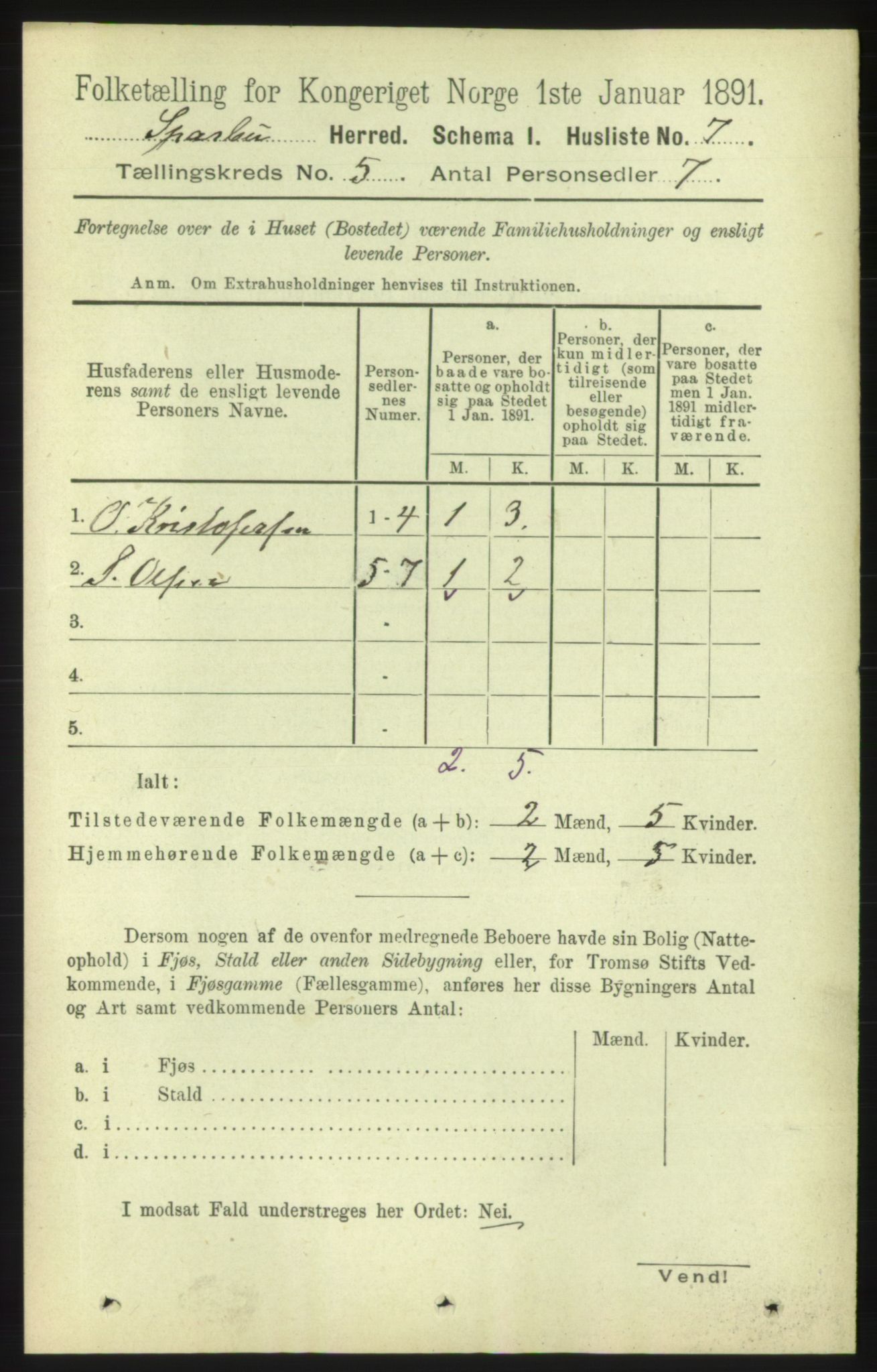 RA, Folketelling 1891 for 1731 Sparbu herred, 1891, s. 1587