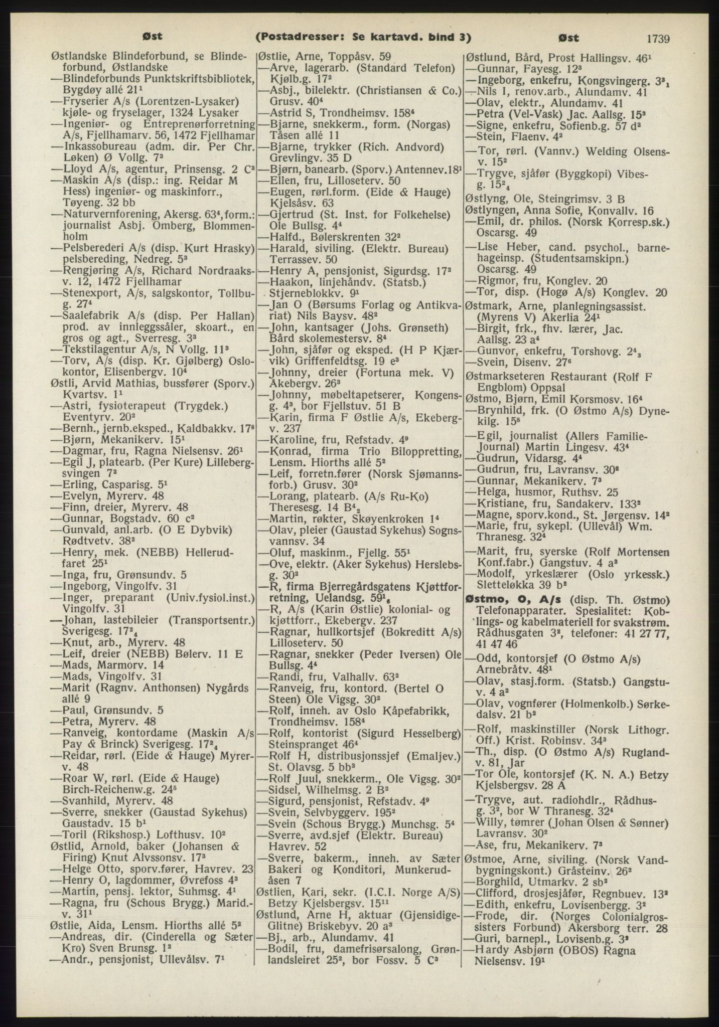 Kristiania/Oslo adressebok, PUBL/-, 1970-1971, s. 1739