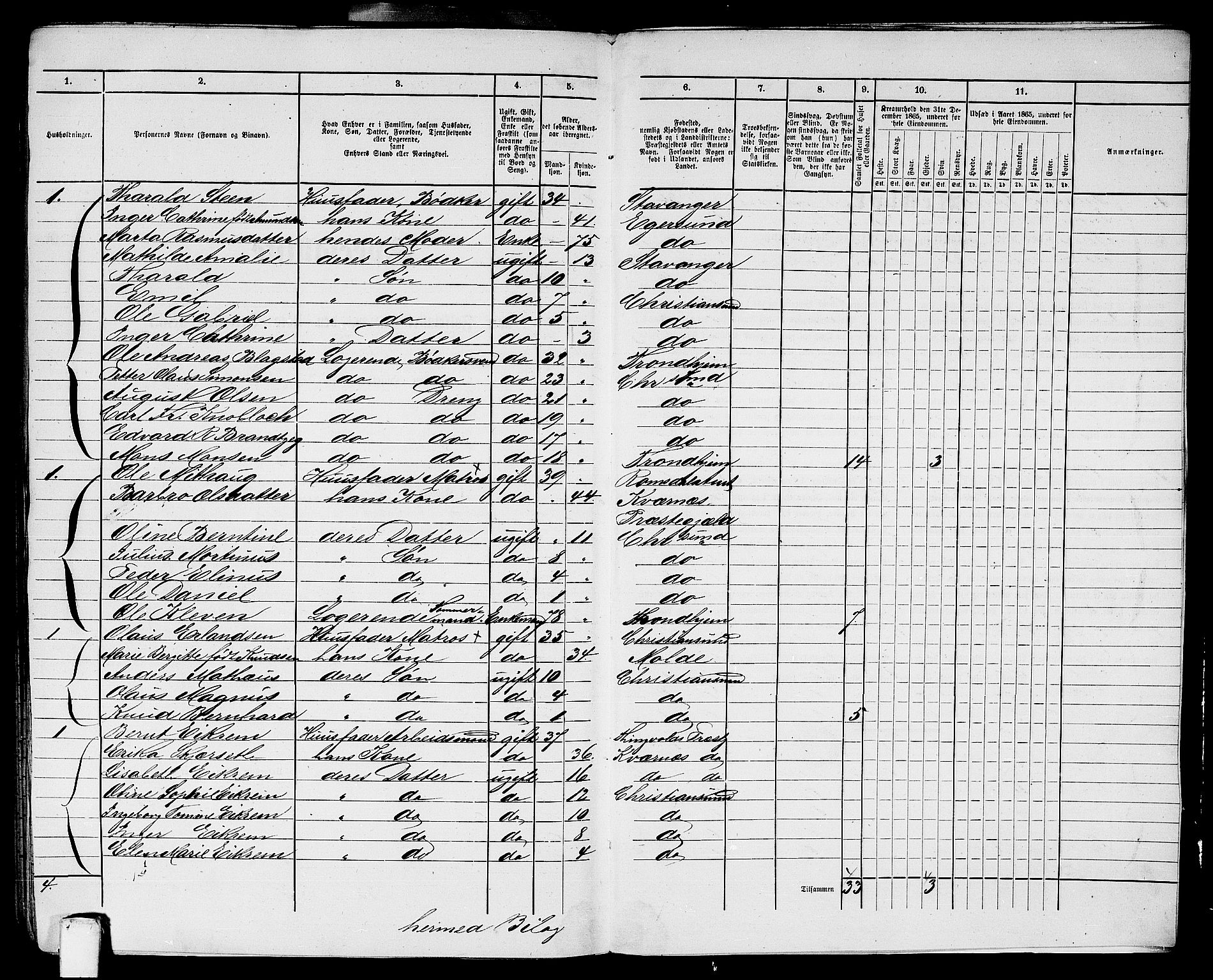 RA, Folketelling 1865 for 1503B Kristiansund prestegjeld, Kristiansund kjøpstad, 1865, s. 507