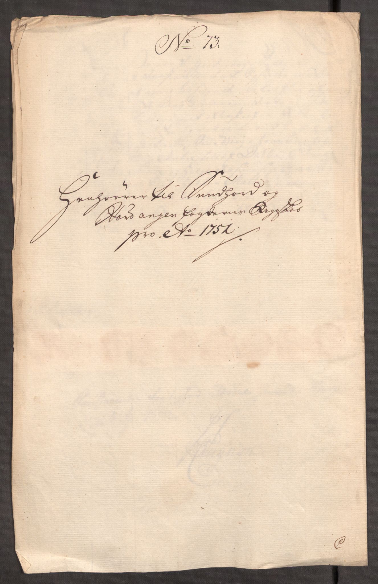 Rentekammeret inntil 1814, Reviderte regnskaper, Fogderegnskap, RA/EA-4092/R48/L3056: Fogderegnskap Sunnhordland og Hardanger, 1751, s. 487