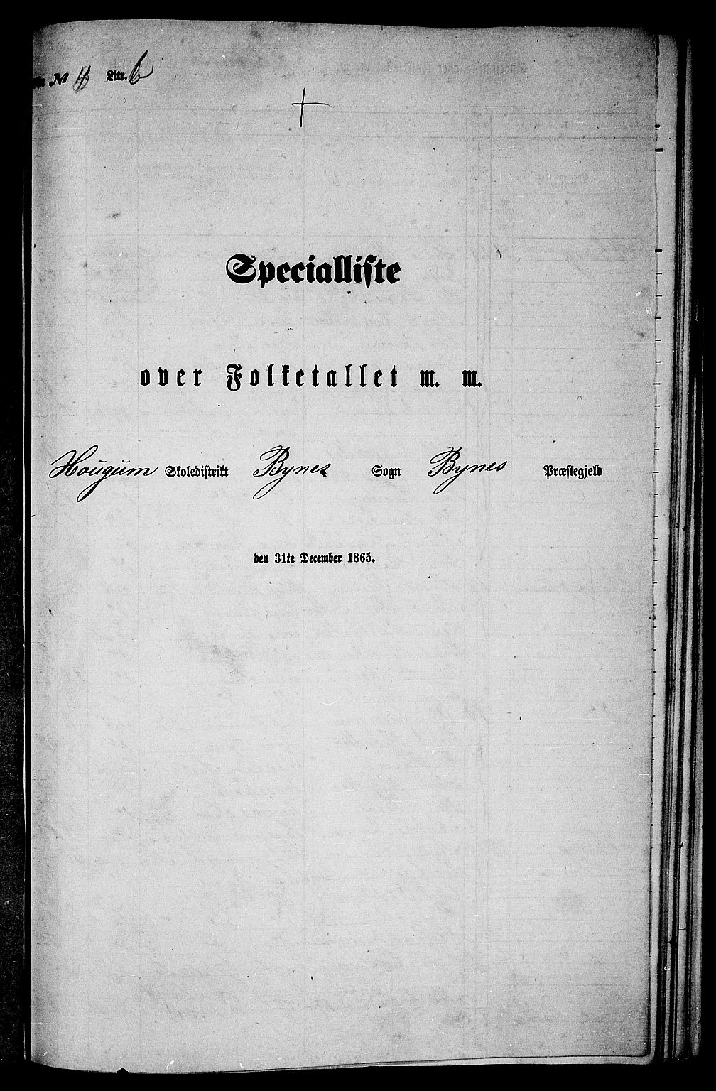 RA, Folketelling 1865 for 1655P Byneset prestegjeld, 1865, s. 70