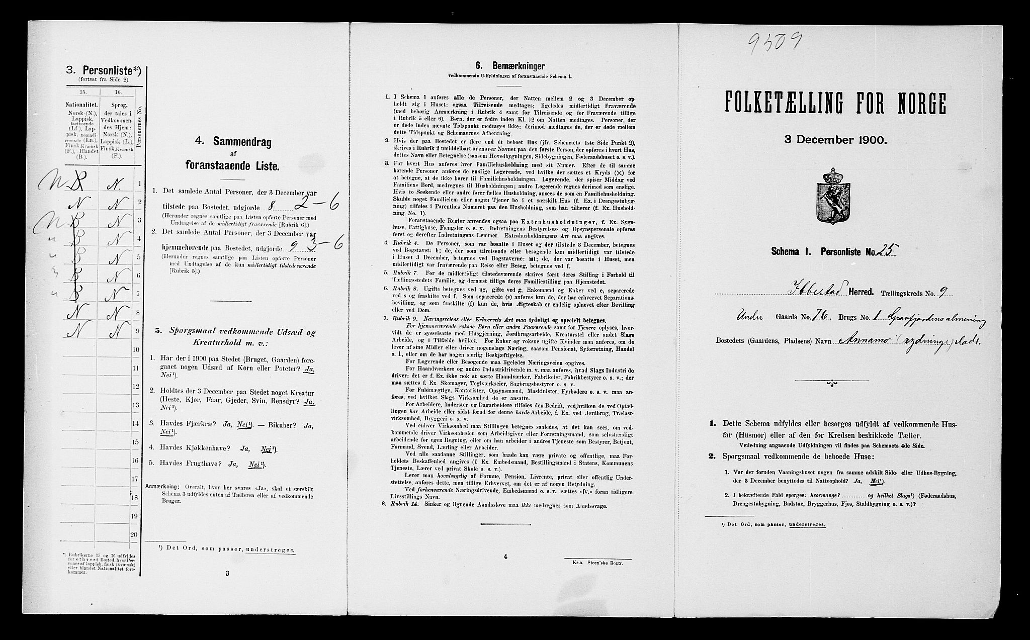 SATØ, Folketelling 1900 for 1917 Ibestad herred, 1900, s. 1216
