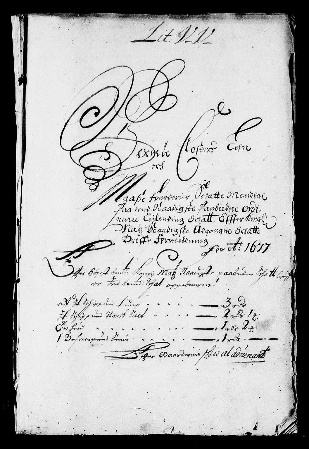 Rentekammeret inntil 1814, Reviderte regnskaper, Stiftamtstueregnskaper, Landkommissariatet på Akershus og Akershus stiftamt, AV/RA-EA-5869/R/Rb/L0129: Akershus stiftamt, 1677