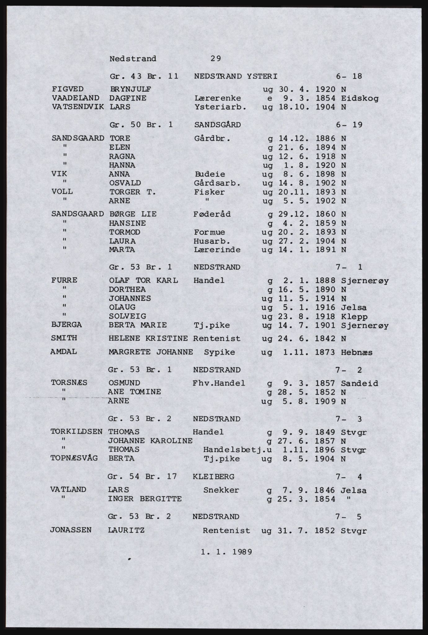 SAST, Avskrift av folketellingen 1920 for Nordfylket (Rogaland), 1920, s. 37