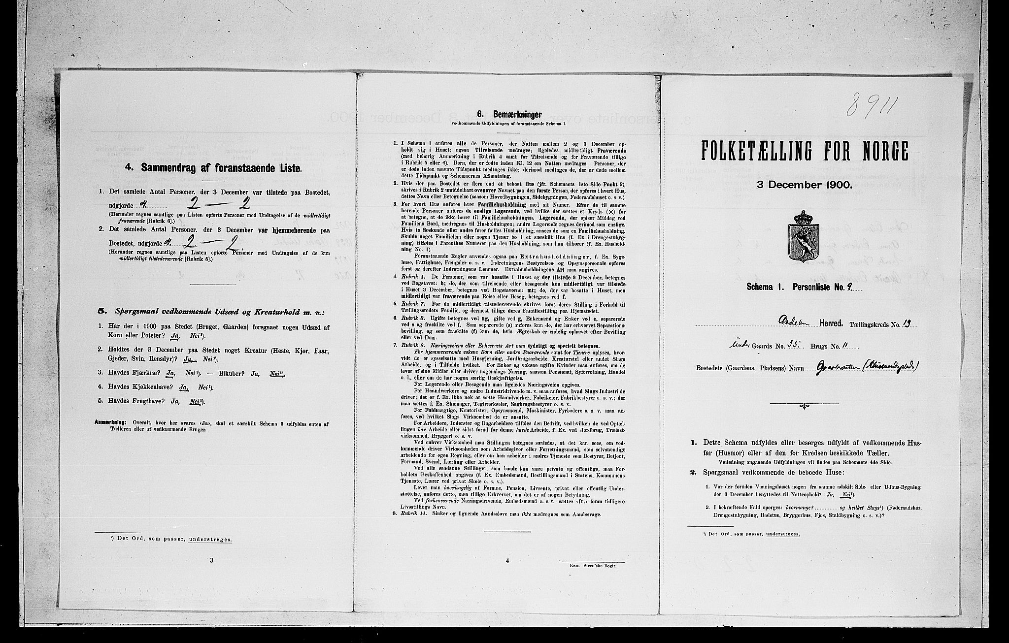 RA, Folketelling 1900 for 0614 Ådal herred, 1900, s. 904