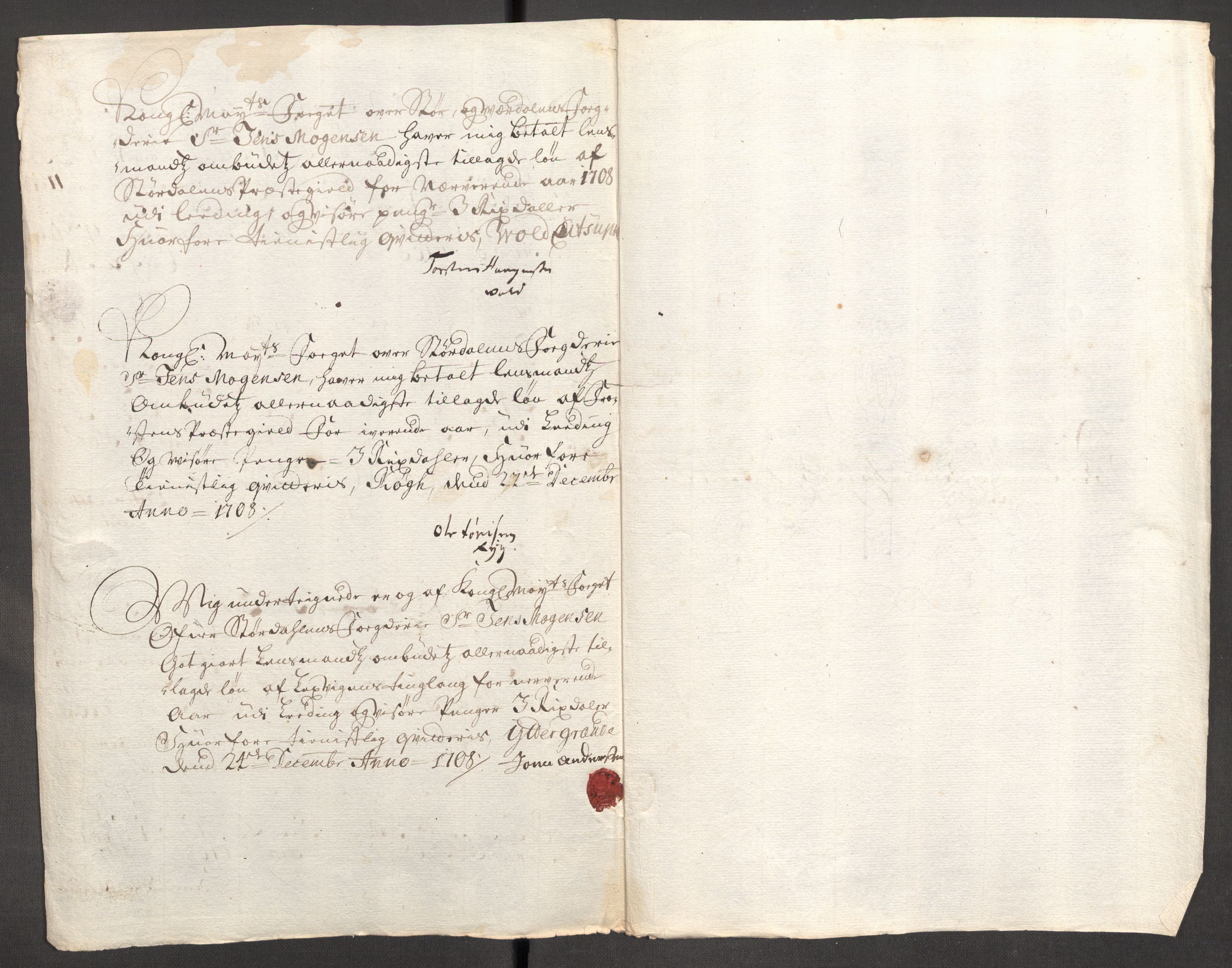 Rentekammeret inntil 1814, Reviderte regnskaper, Fogderegnskap, RA/EA-4092/R62/L4198: Fogderegnskap Stjørdal og Verdal, 1708, s. 248