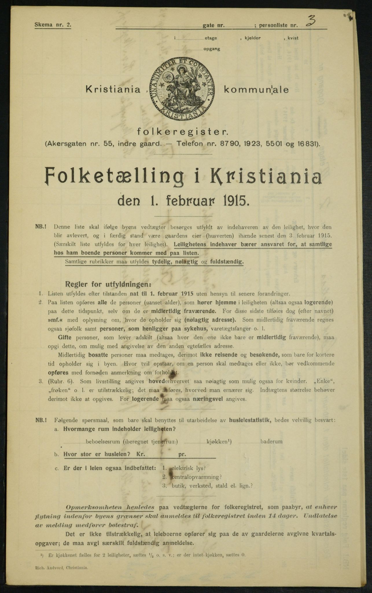 OBA, Kommunal folketelling 1.2.1915 for Kristiania, 1915, s. 13622