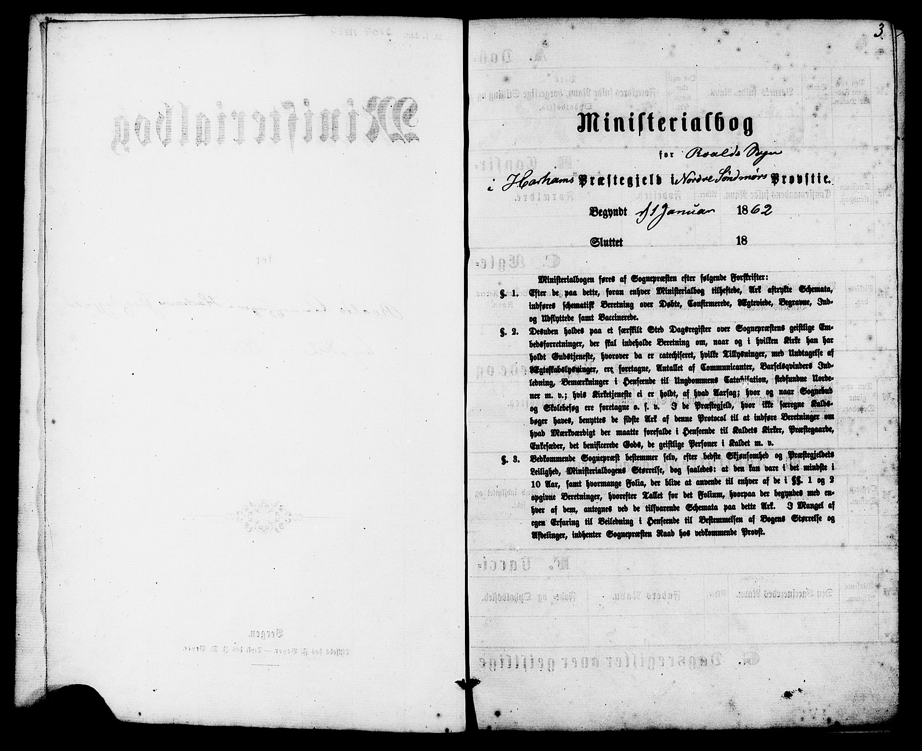 Ministerialprotokoller, klokkerbøker og fødselsregistre - Møre og Romsdal, AV/SAT-A-1454/537/L0518: Ministerialbok nr. 537A02, 1862-1876, s. 3