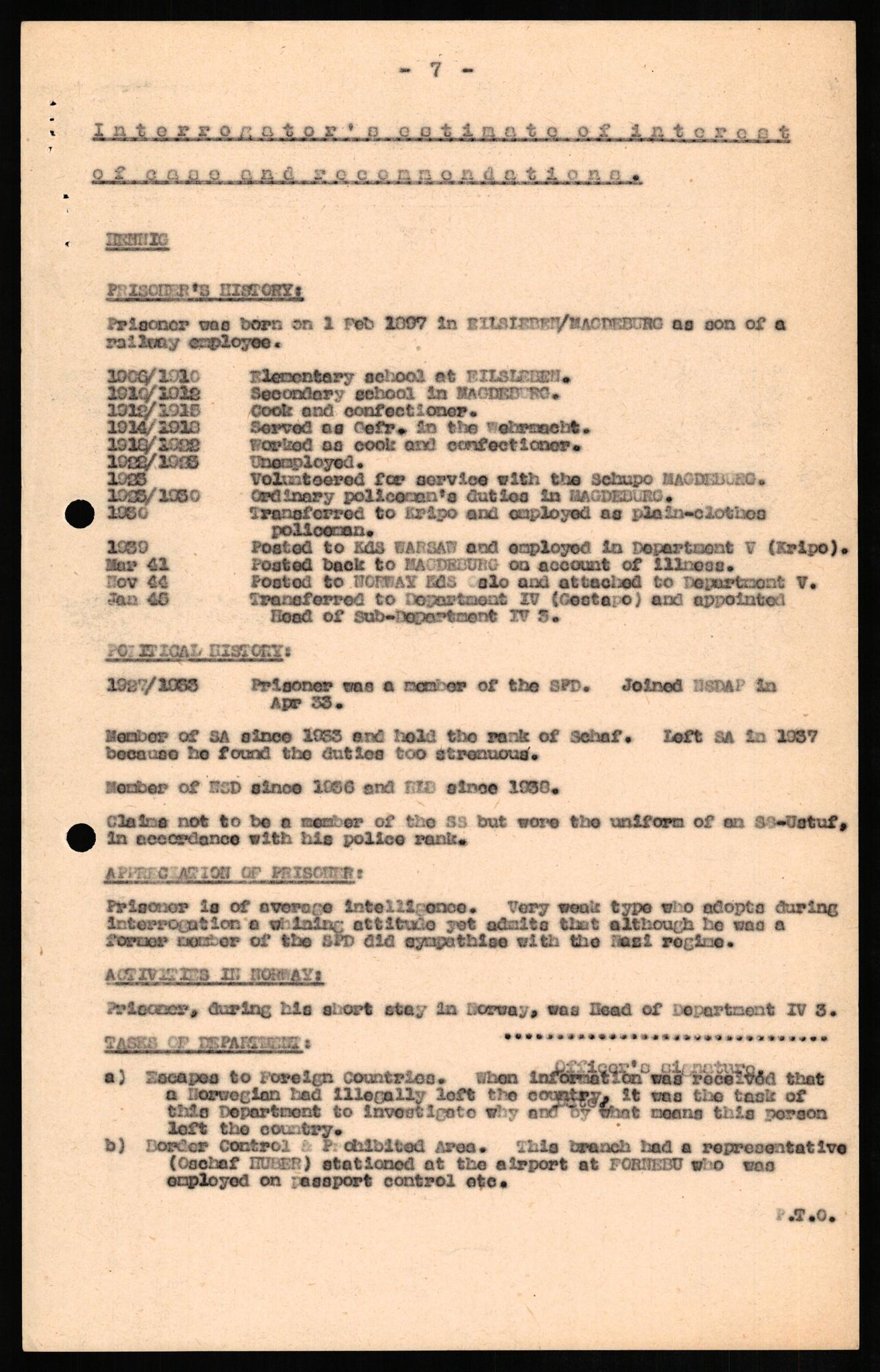 Forsvaret, Forsvarets overkommando II, AV/RA-RAFA-3915/D/Db/L0012: CI Questionaires. Tyske okkupasjonsstyrker i Norge. Tyskere., 1945-1946, s. 508