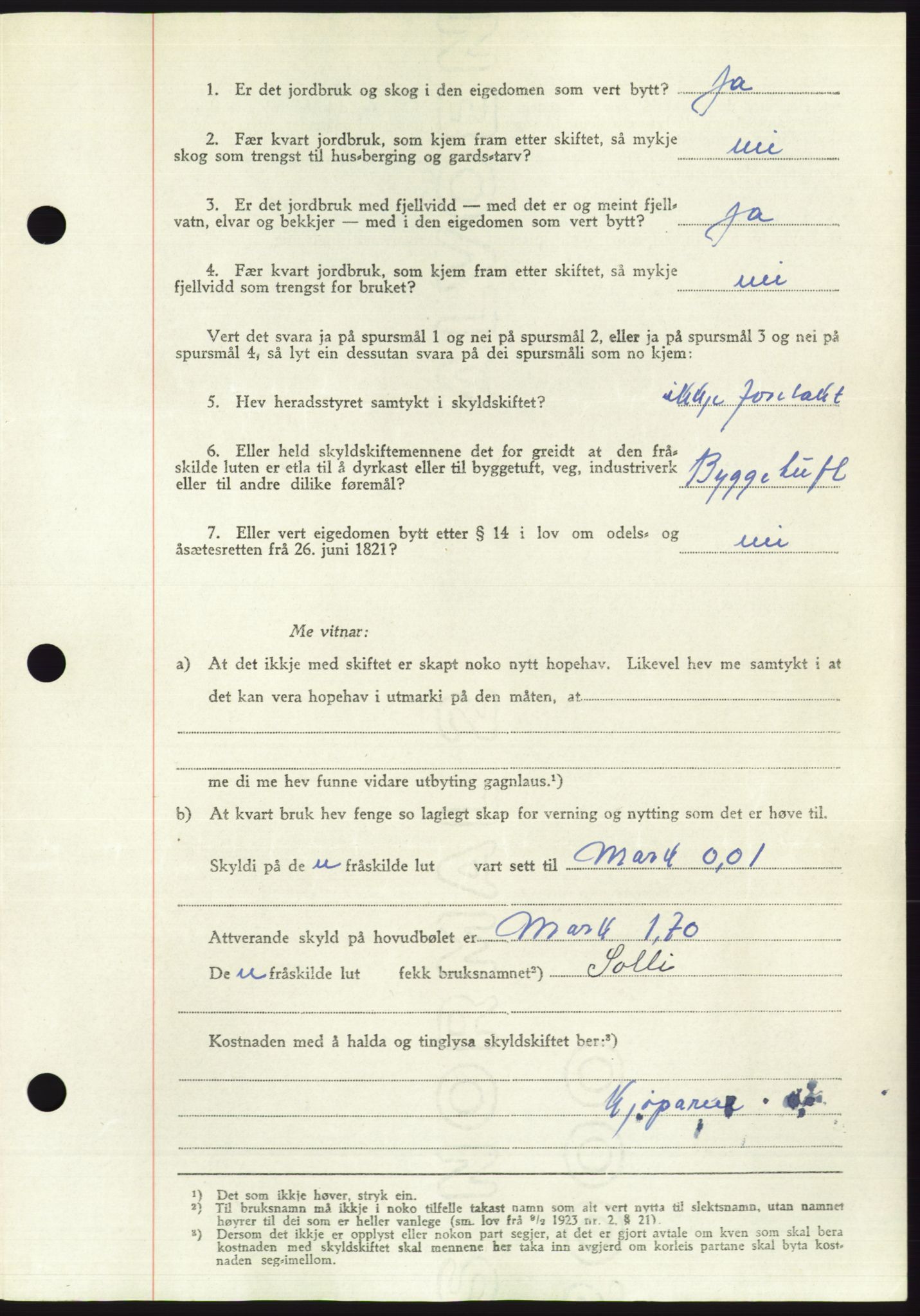 Søre Sunnmøre sorenskriveri, AV/SAT-A-4122/1/2/2C/L0087: Pantebok nr. 13A, 1950-1950, Dagboknr: 1465/1950