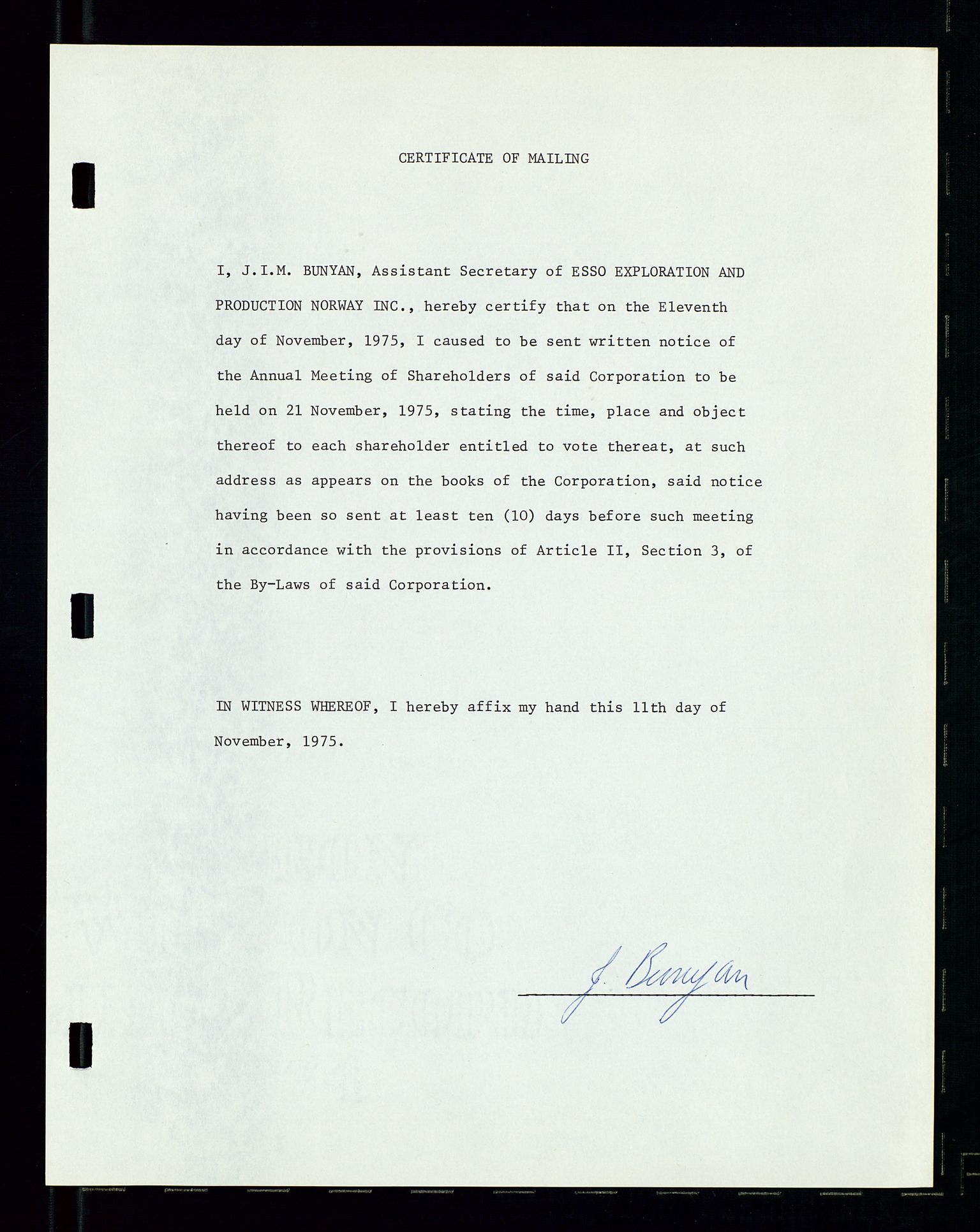 Pa 1512 - Esso Exploration and Production Norway Inc., AV/SAST-A-101917/A/Aa/L0001/0002: Styredokumenter / Corporate records, Board meeting minutes, Agreements, Stocholder meetings, 1975-1979, s. 12