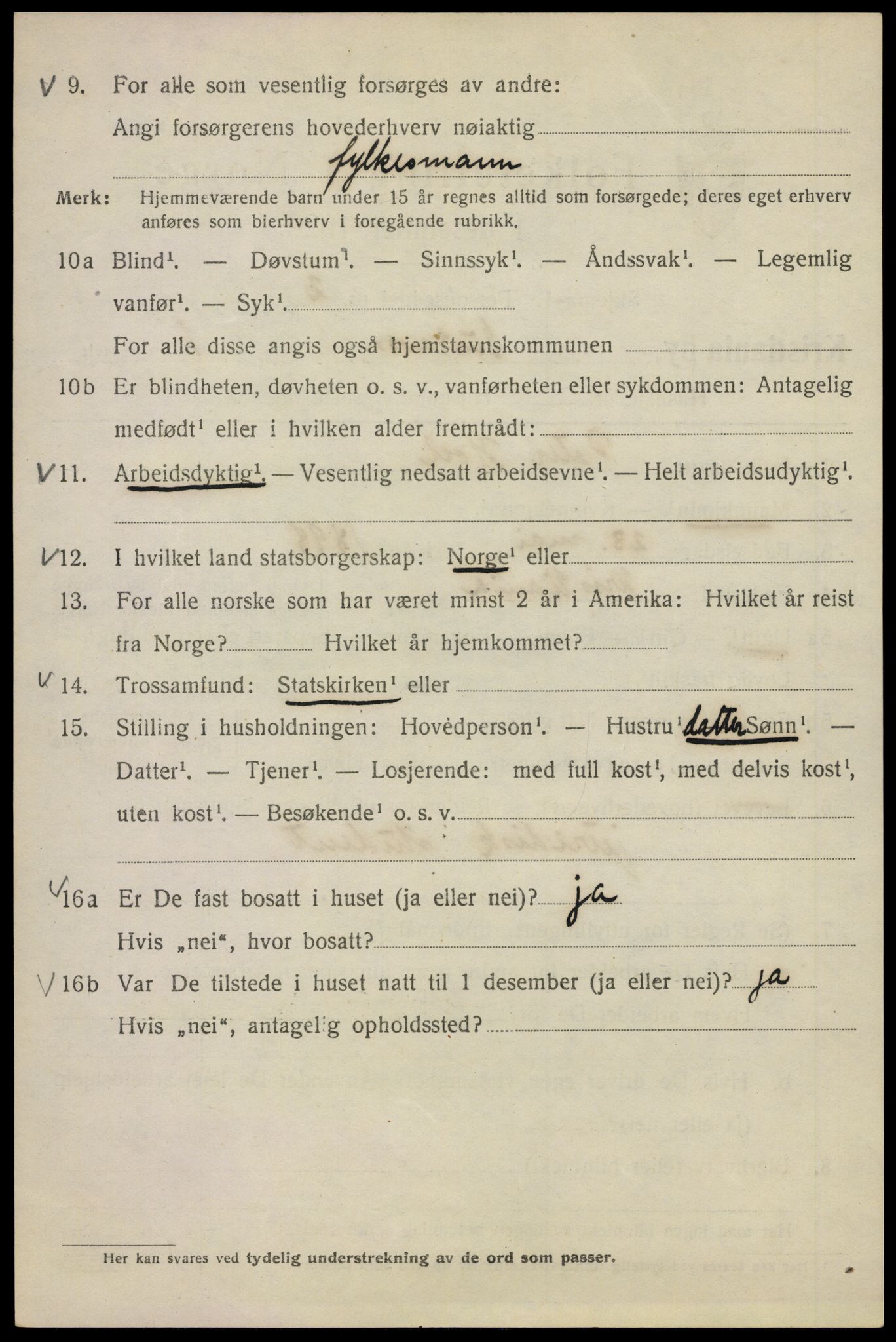 SAO, Folketelling 1920 for 0301 Kristiania kjøpstad, 1920, s. 261462