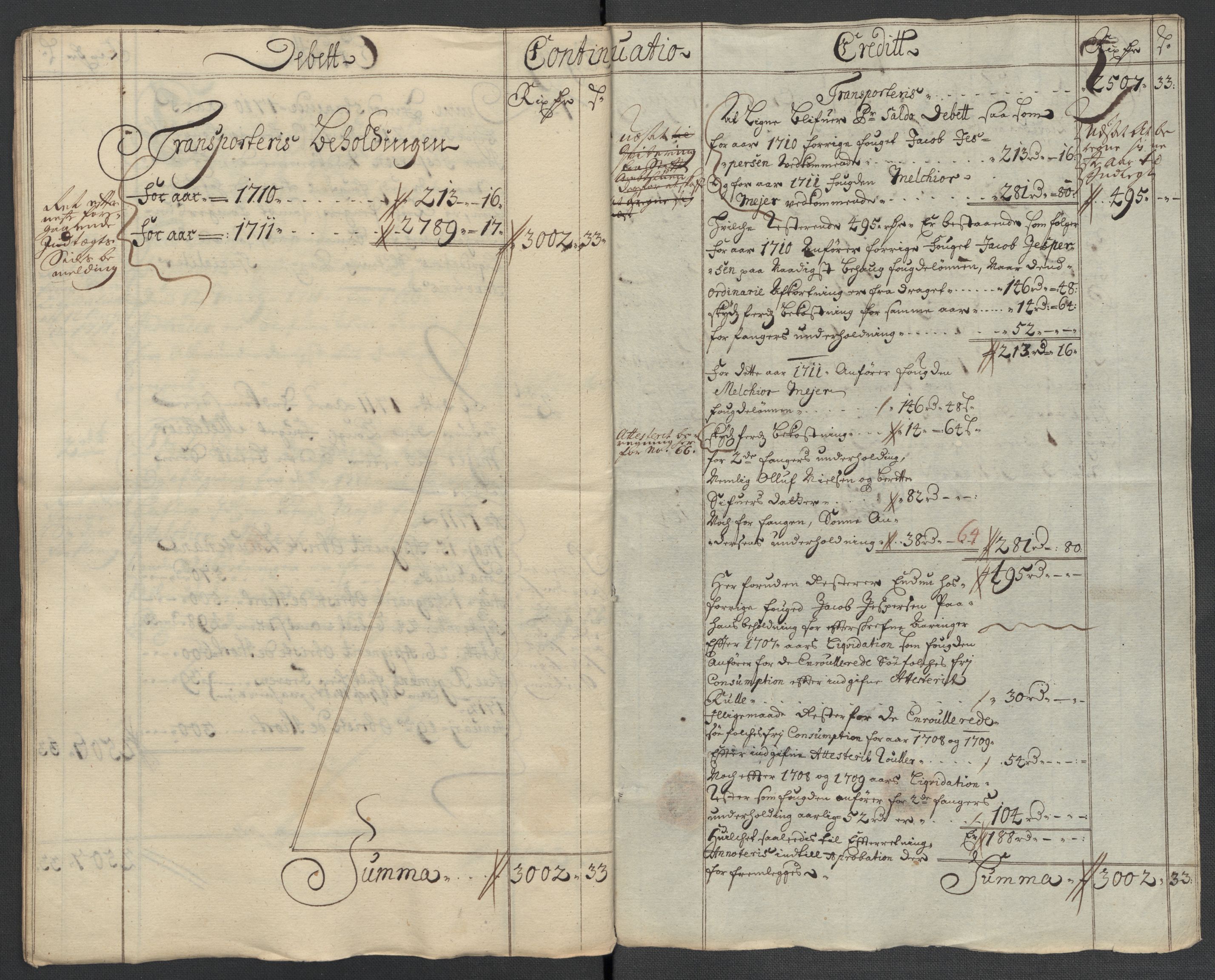 Rentekammeret inntil 1814, Reviderte regnskaper, Fogderegnskap, AV/RA-EA-4092/R64/L4432: Fogderegnskap Namdal, 1711, s. 18