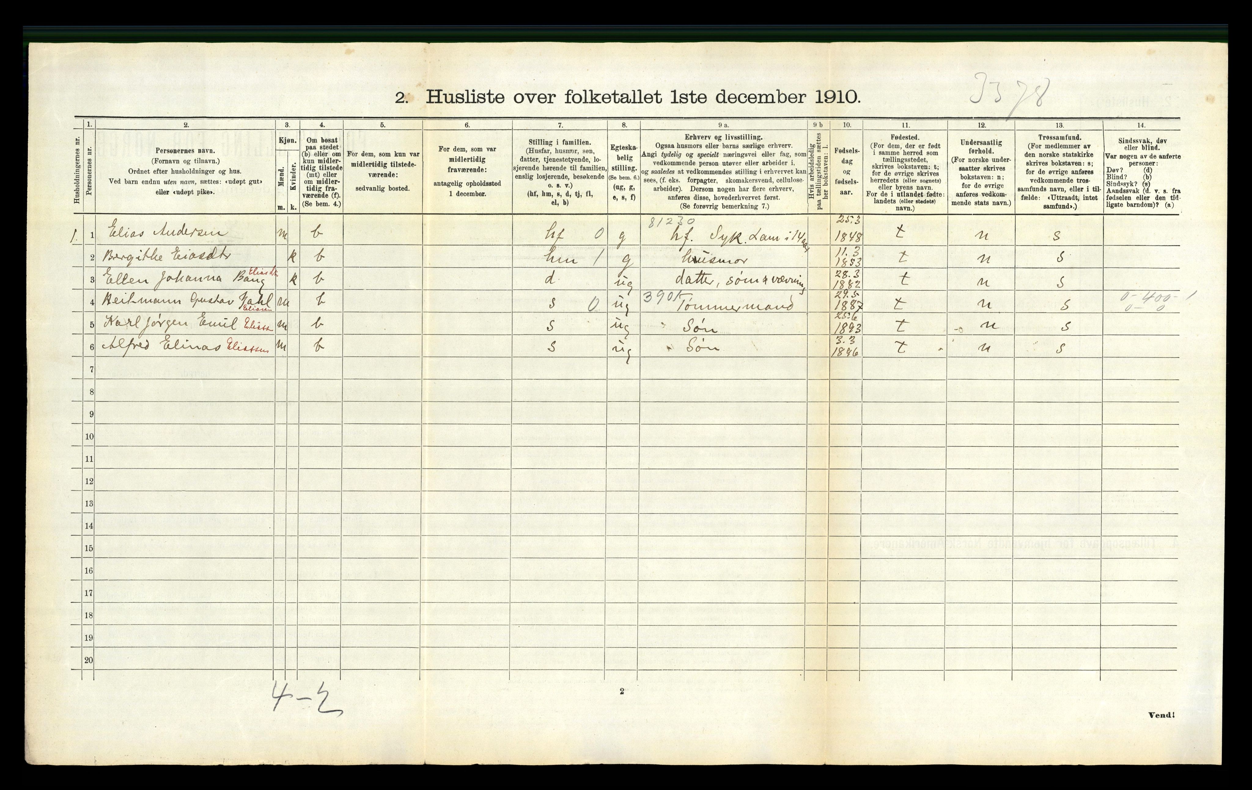 RA, Folketelling 1910 for 1833 Mo herred, 1910, s. 162