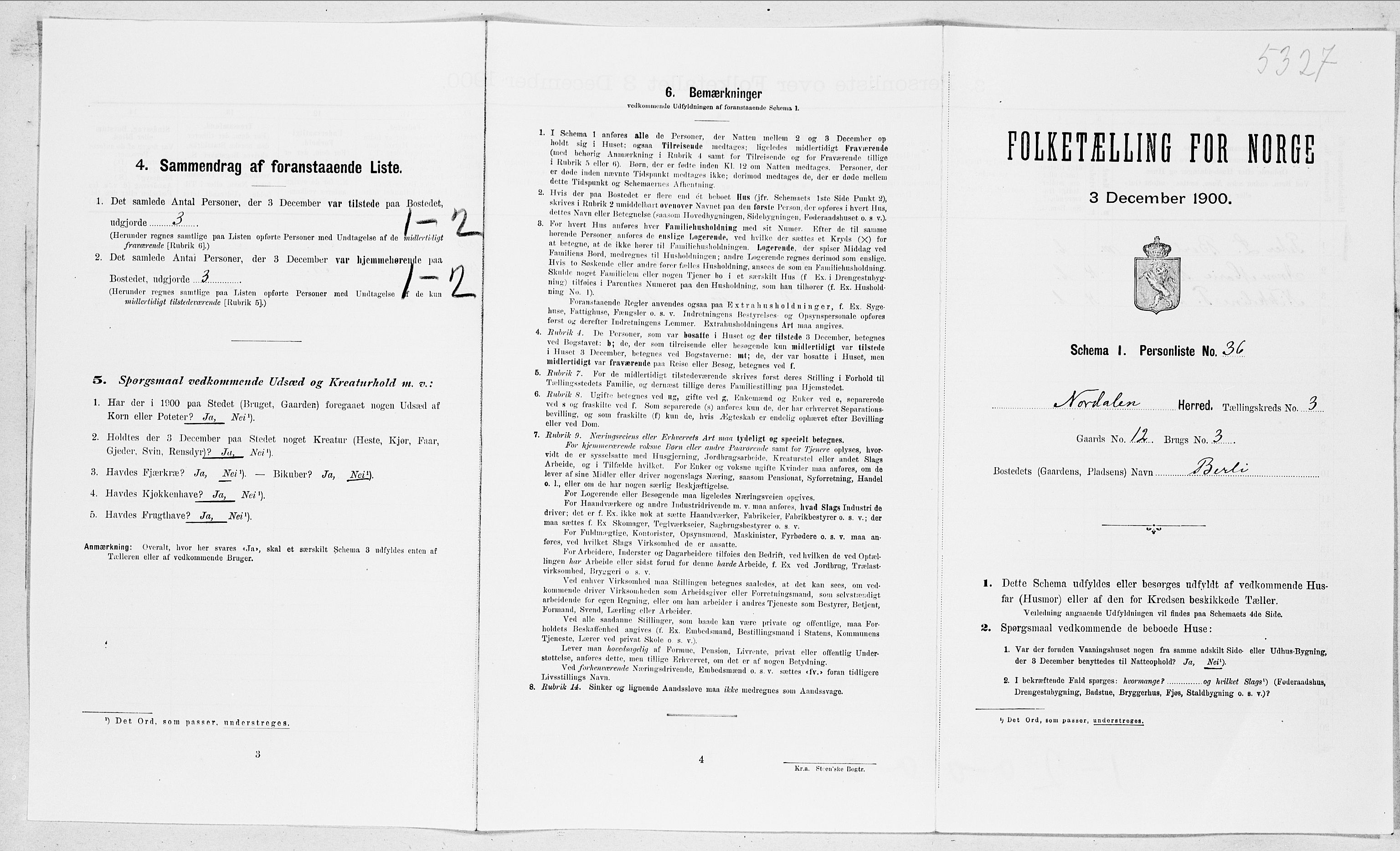 SAT, Folketelling 1900 for 1524 Norddal herred, 1900, s. 256