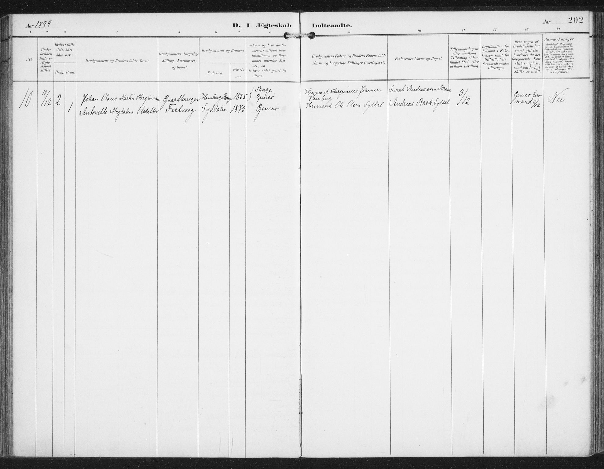 Ministerialprotokoller, klokkerbøker og fødselsregistre - Nordland, AV/SAT-A-1459/876/L1098: Ministerialbok nr. 876A04, 1896-1915, s. 202