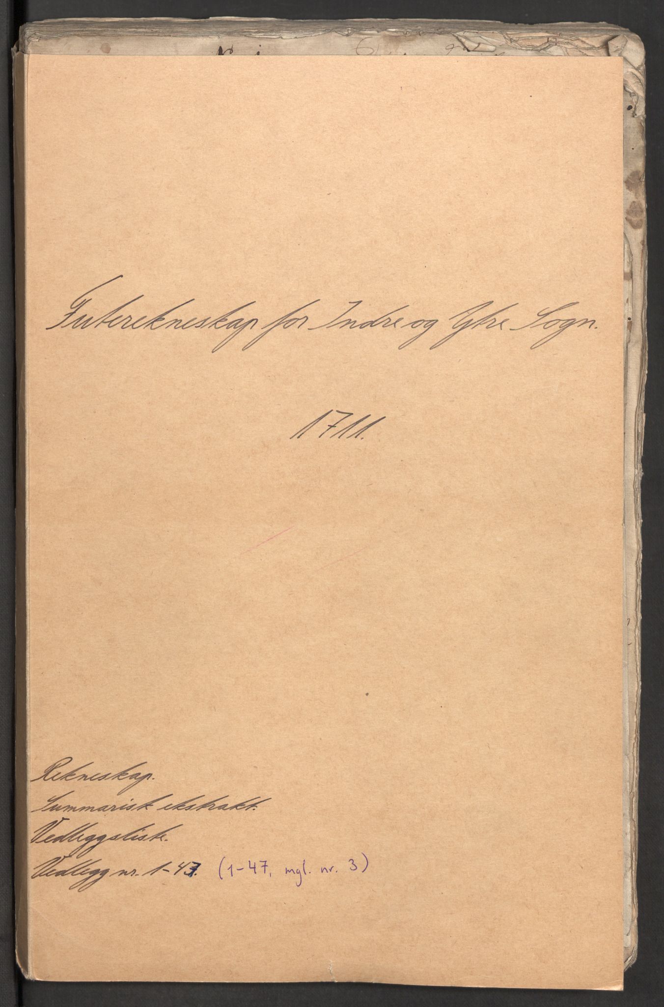 Rentekammeret inntil 1814, Reviderte regnskaper, Fogderegnskap, AV/RA-EA-4092/R52/L3317: Fogderegnskap Sogn, 1711, s. 2