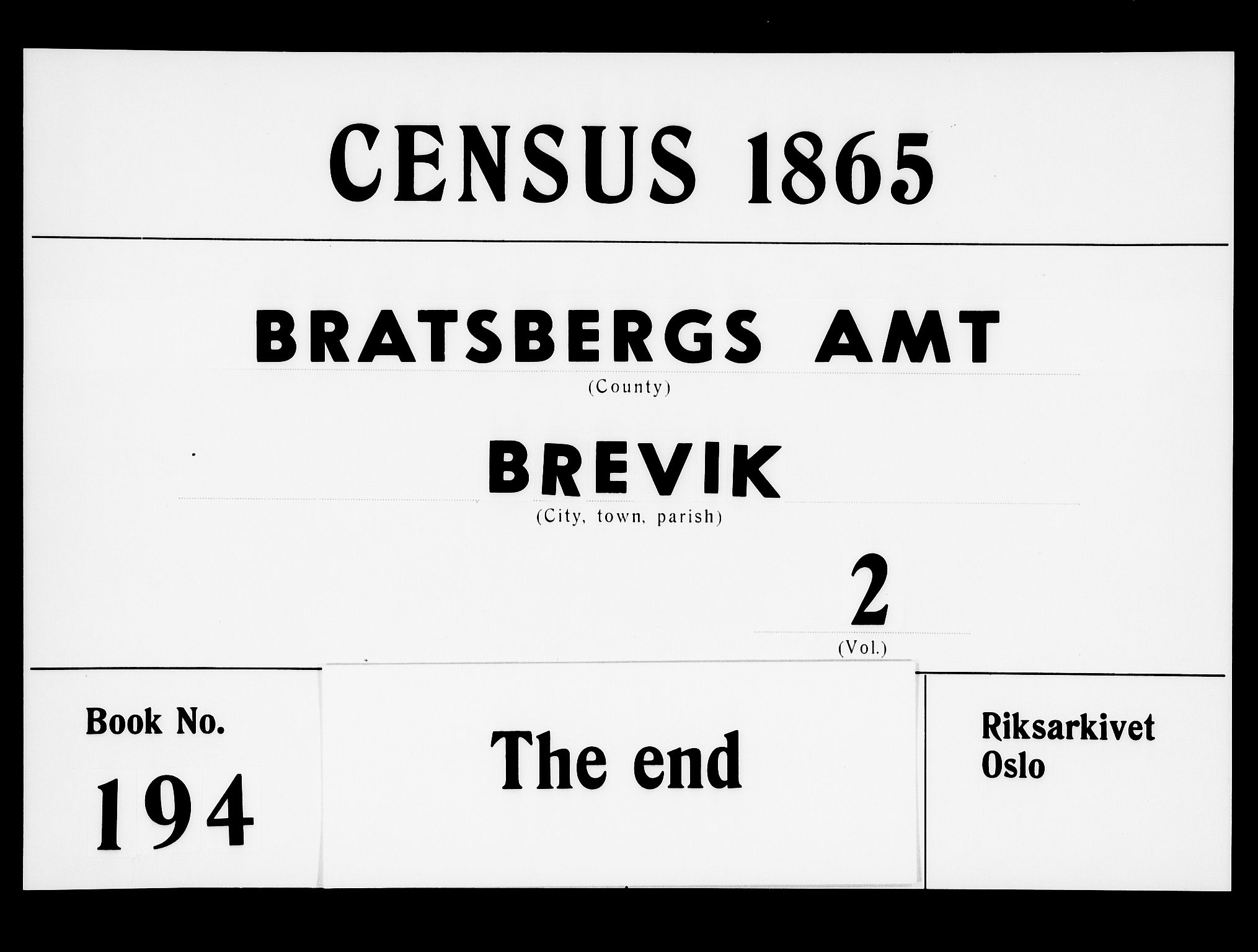 RA, Folketelling 1865 for 0804P Brevik prestegjeld, 1865, s. 697