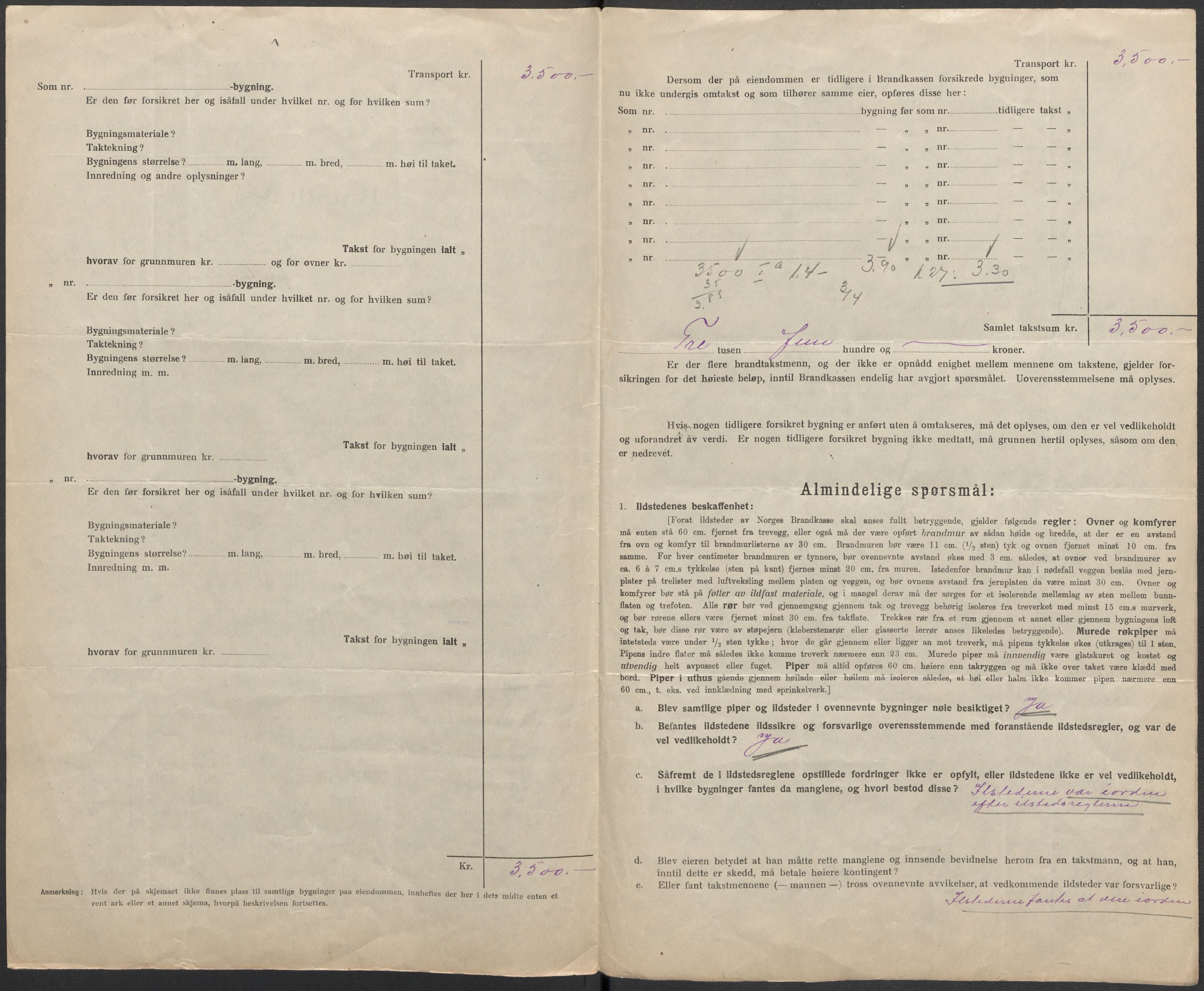 Norges Brannkasse, AV/RA-S-1549/E/Eu/L0018: Branntakster for Vardø by, 1884-1955, s. 15