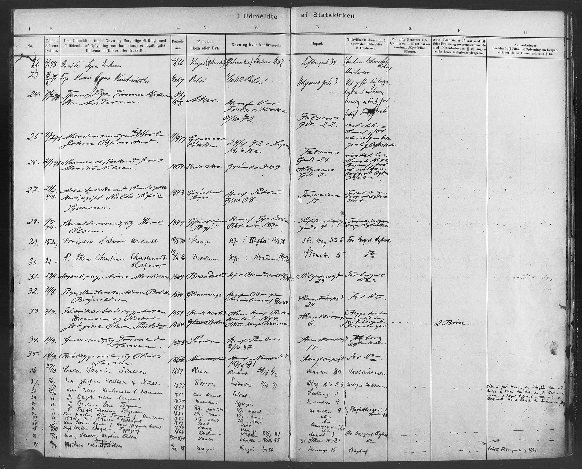 Paulus prestekontor Kirkebøker, AV/SAO-A-10871/F/Fa/L0007: Ministerialbok nr. 7, 1897-1915