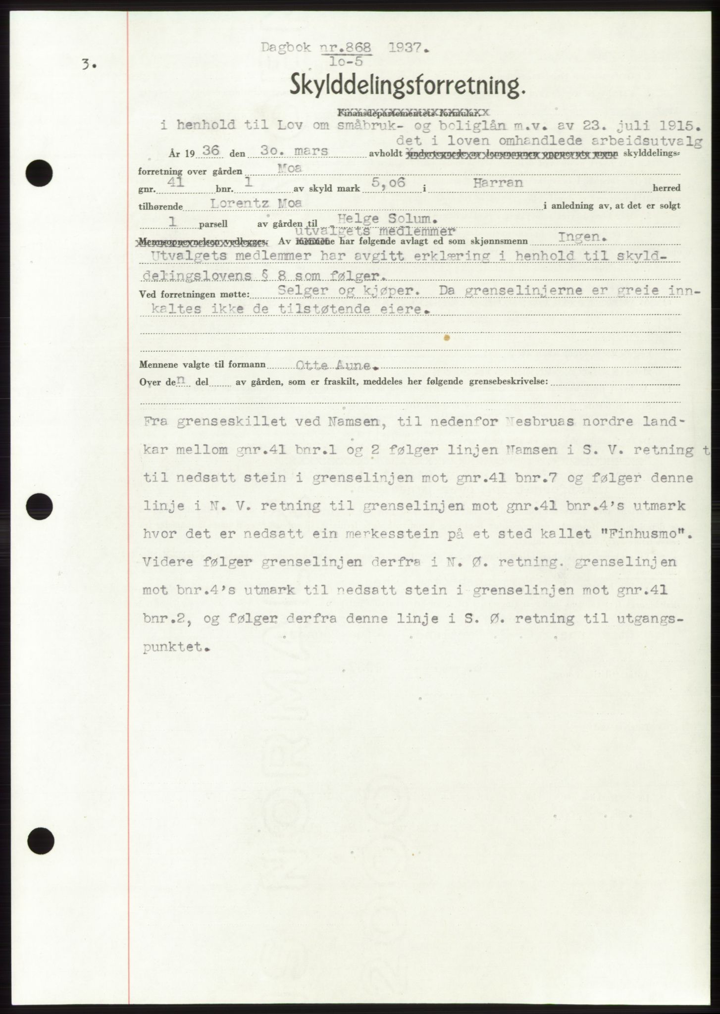 Namdal sorenskriveri, SAT/A-4133/1/2/2C: Pantebok nr. -, 1937-1939, Tingl.dato: 10.05.1937