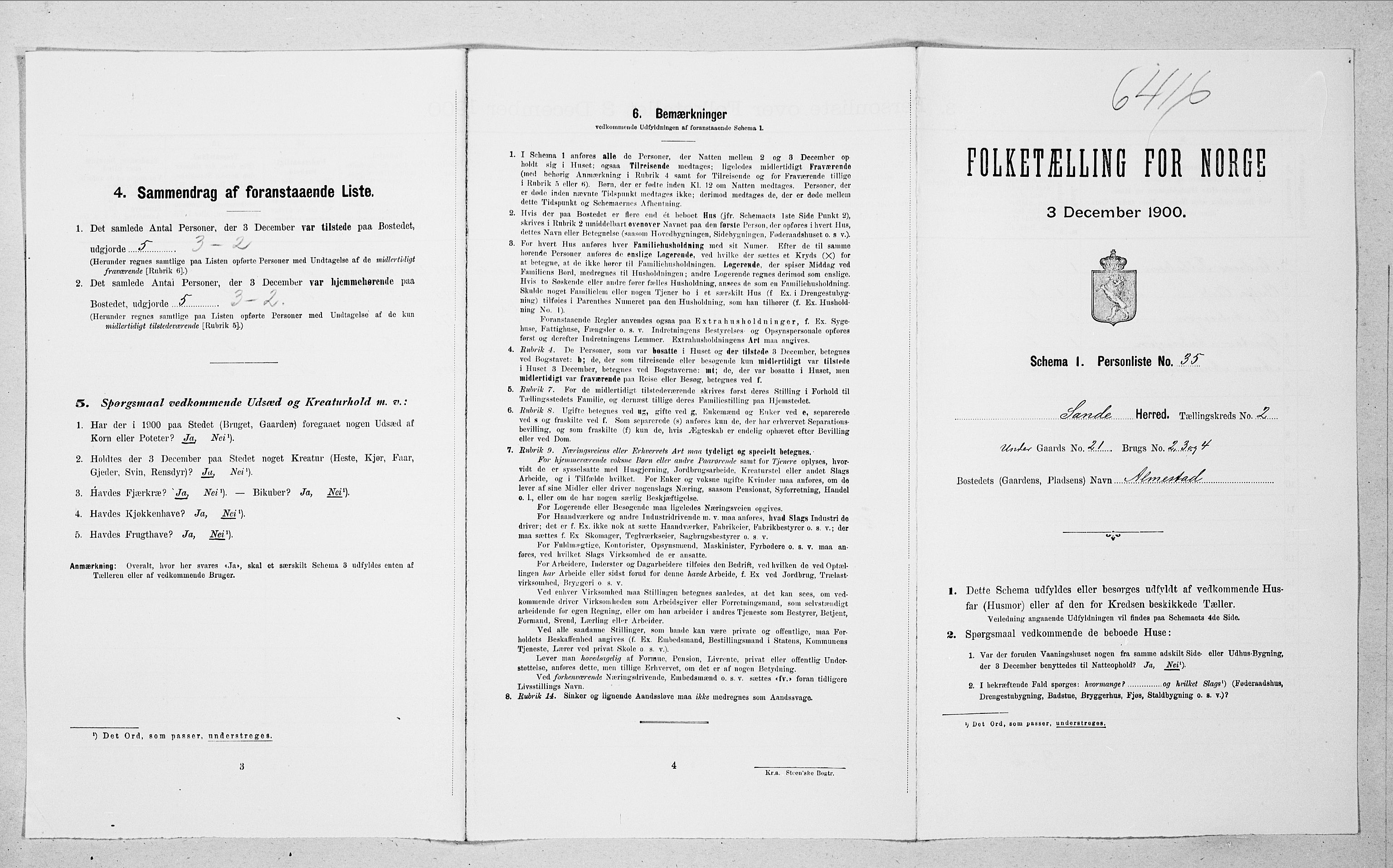 SAT, Folketelling 1900 for 1514 Sande herred, 1900, s. 238