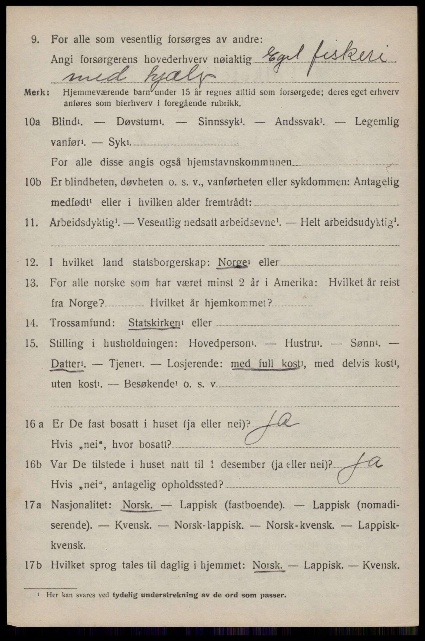 SAT, Folketelling 1920 for 1858 Moskenes herred, 1920, s. 3067