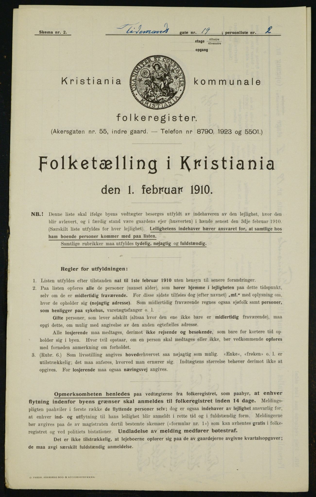 OBA, Kommunal folketelling 1.2.1910 for Kristiania, 1910, s. 105738