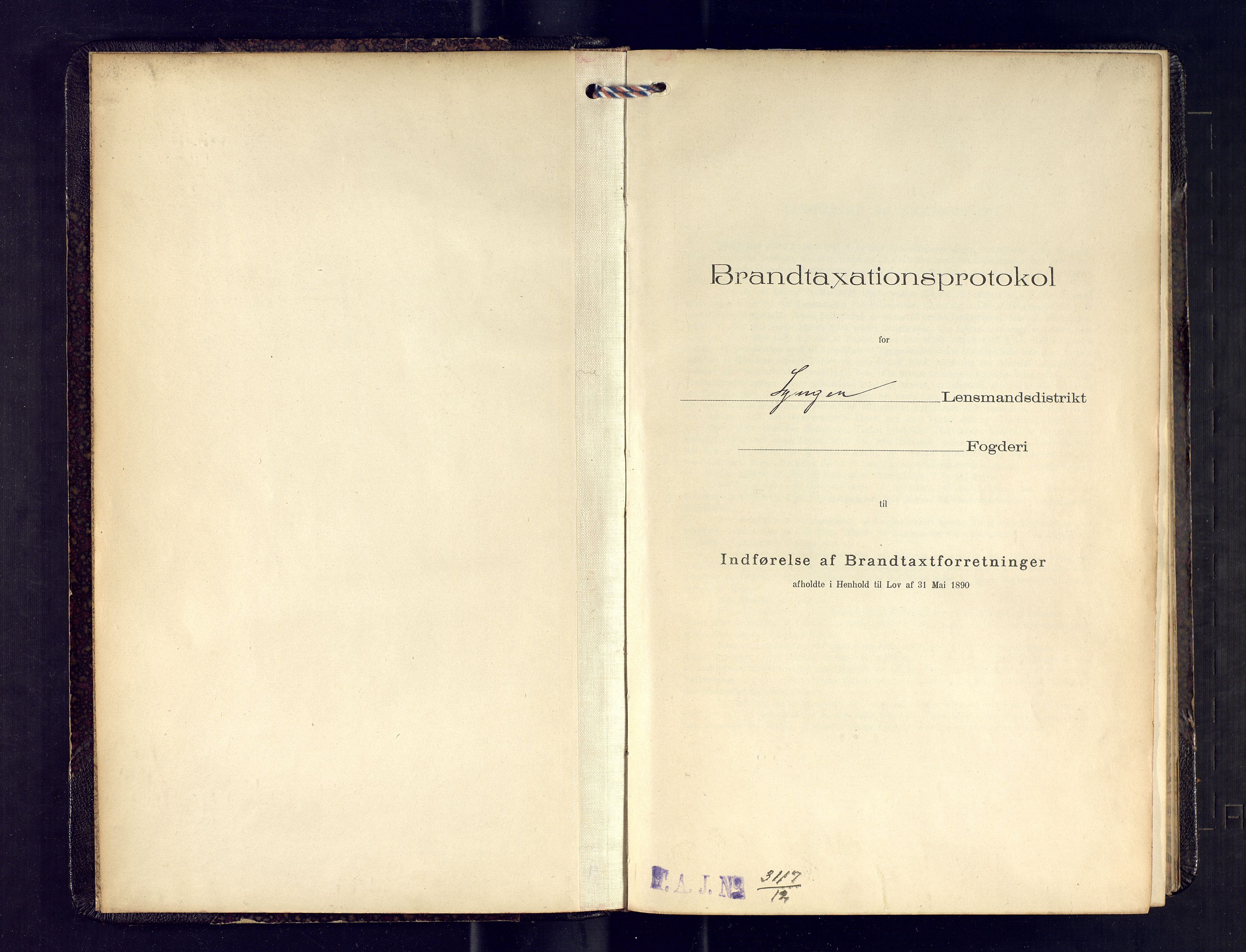 Lyngen lensmannskontor, AV/SATØ-SATO-99/F/Fm/Fmb/L0119: Branntakstprotokoller, 1912-1915