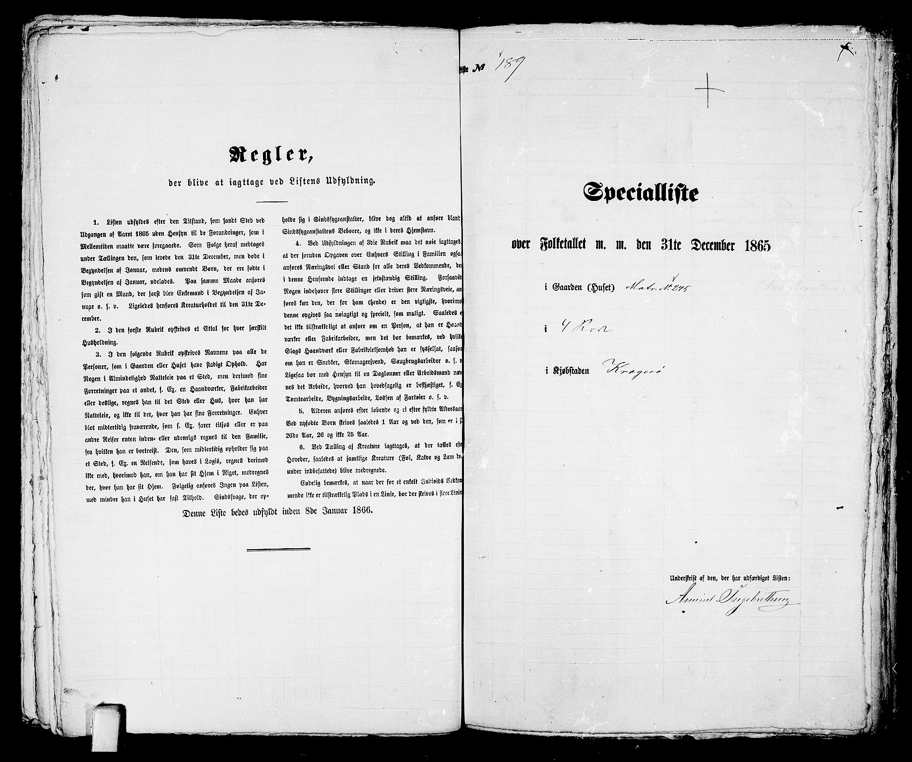 RA, Folketelling 1865 for 0801B Kragerø prestegjeld, Kragerø kjøpstad, 1865, s. 388