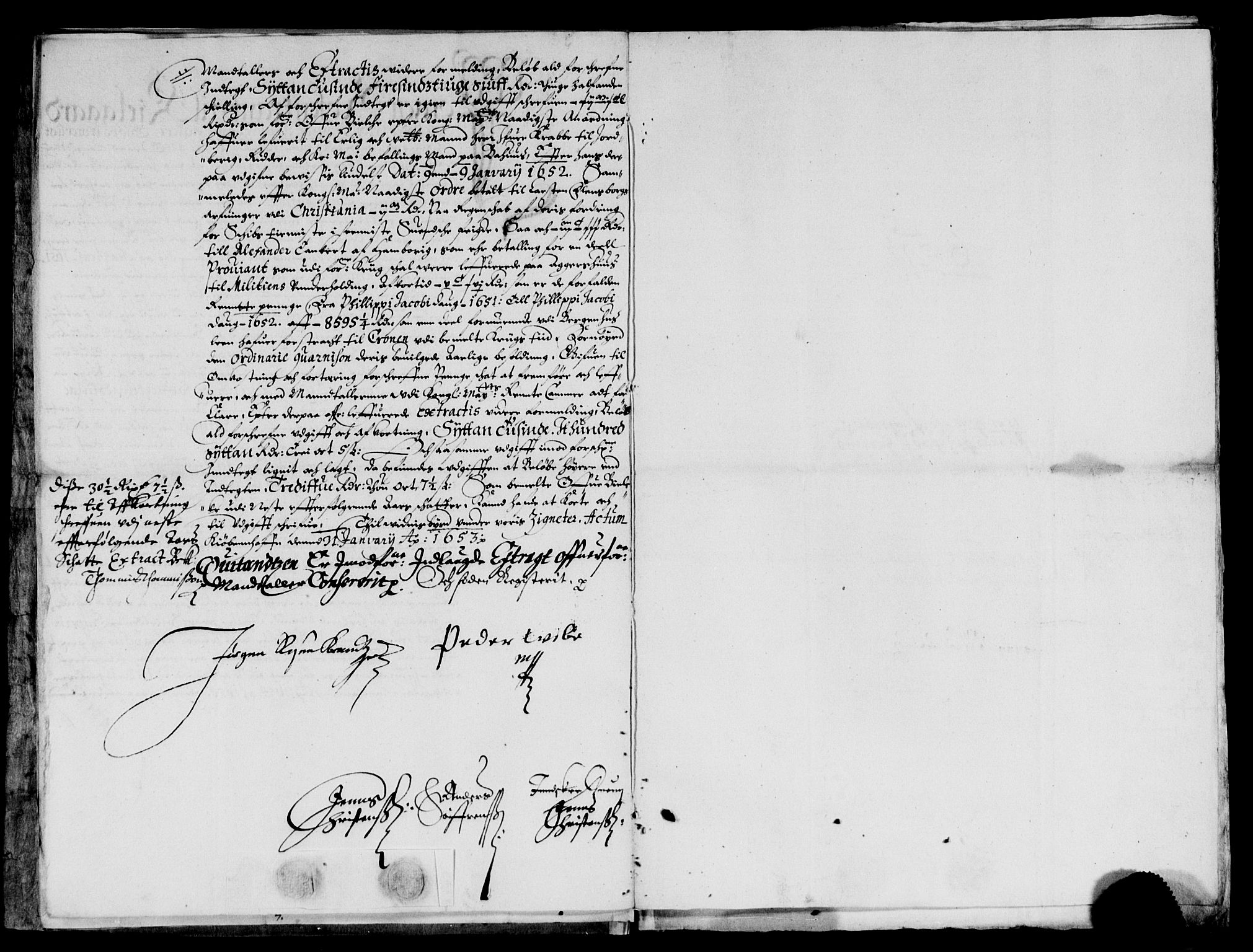 Rentekammeret inntil 1814, Reviderte regnskaper, Lensregnskaper, AV/RA-EA-5023/R/Rb/Rbt/L0124: Bergenhus len, 1652-1654