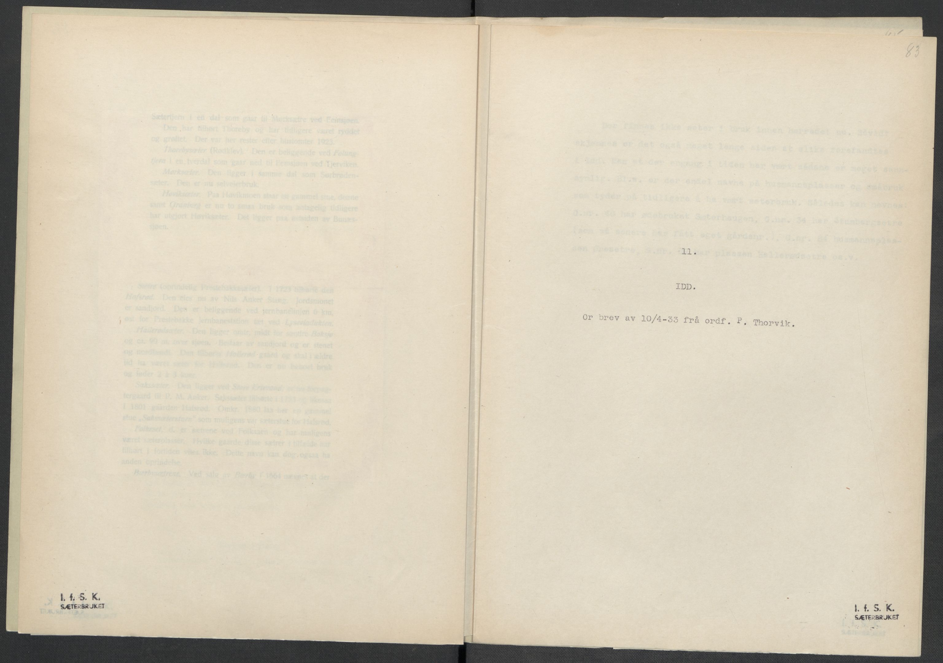 Instituttet for sammenlignende kulturforskning, AV/RA-PA-0424/F/Fc/L0002/0001: Eske B2: / Østfold (perm I), 1932-1935, s. 83