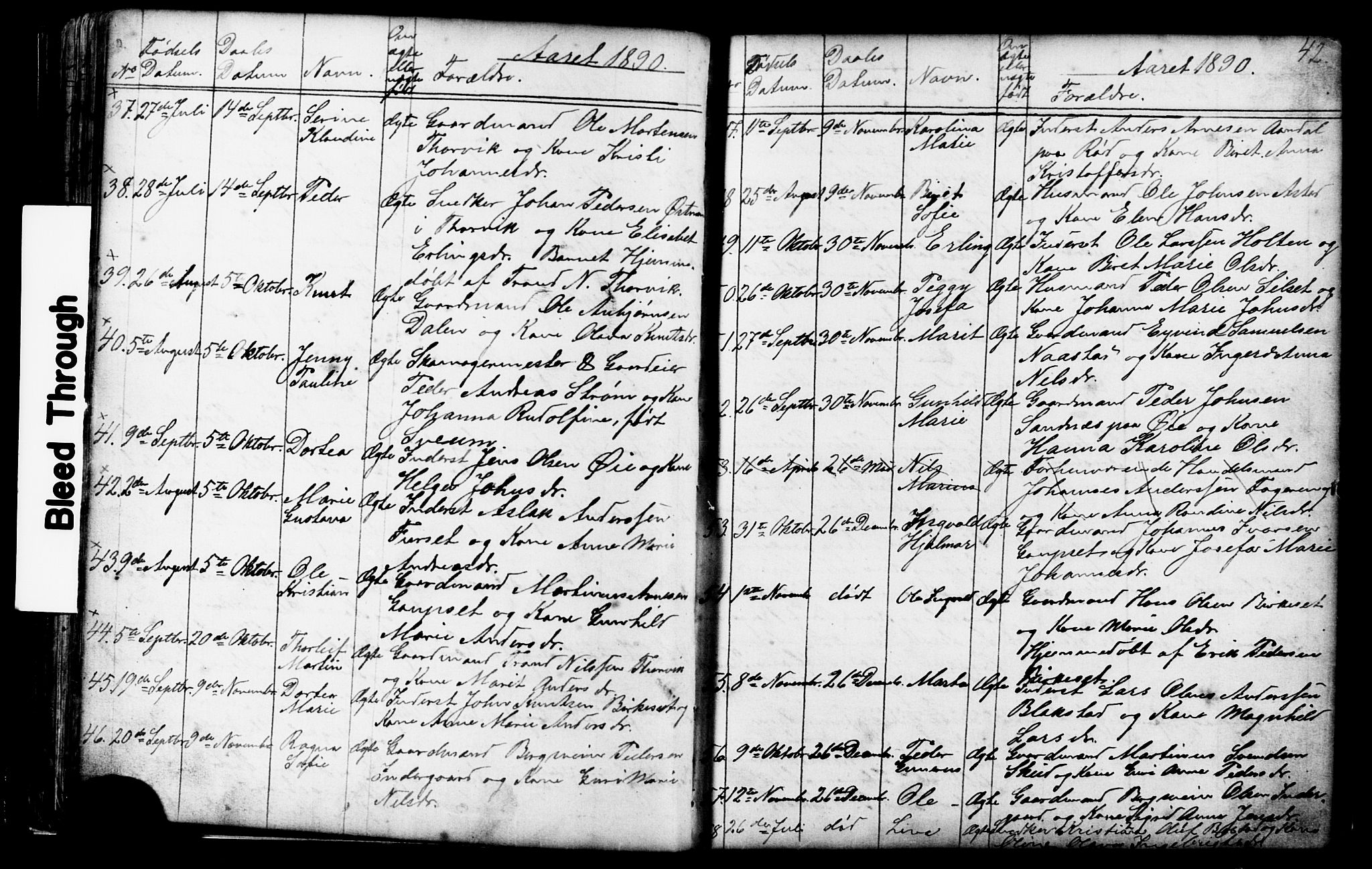 Ministerialprotokoller, klokkerbøker og fødselsregistre - Møre og Romsdal, AV/SAT-A-1454/584/L0969: Klokkerbok nr. 584C02, 1877-1911, s. 42
