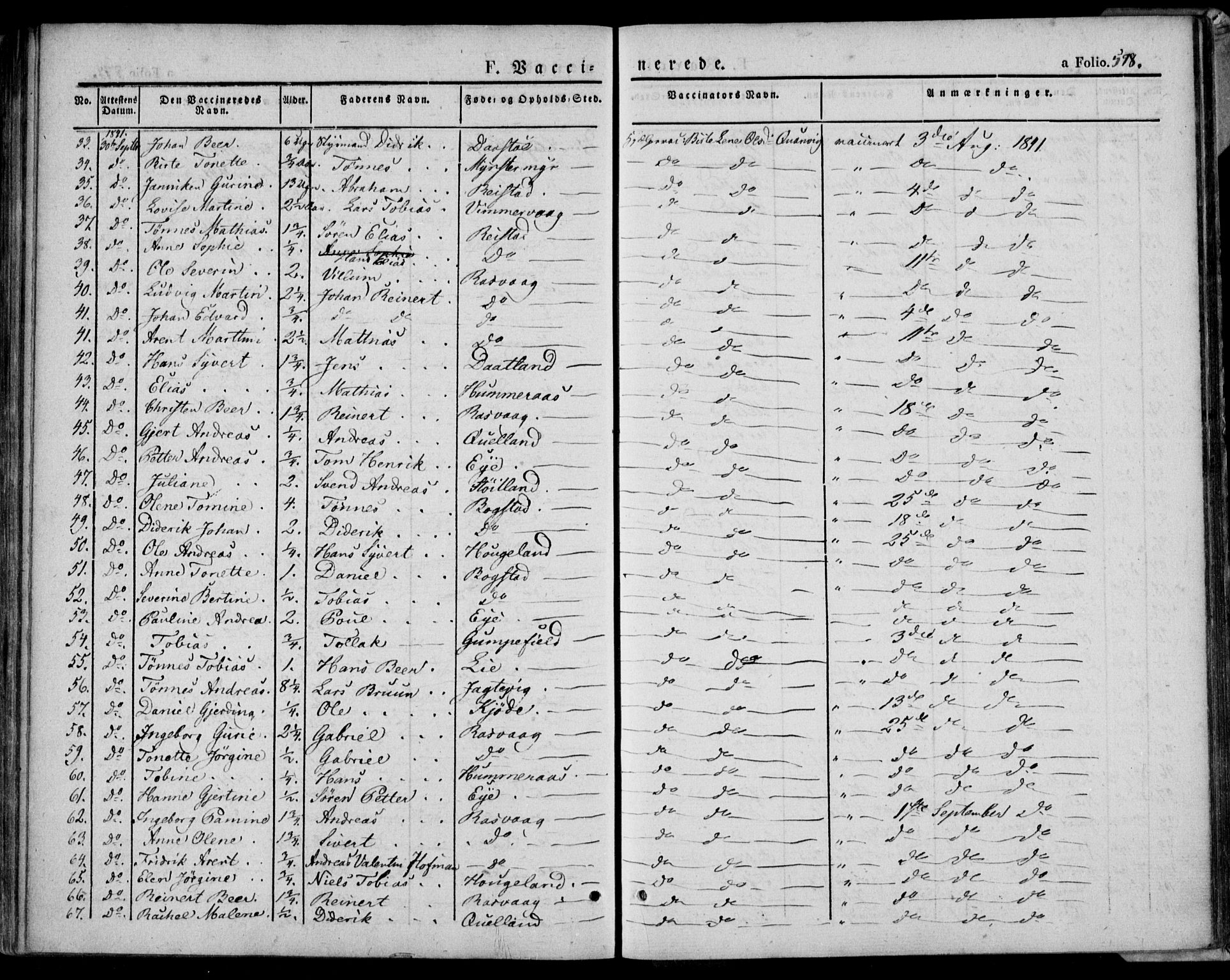 Flekkefjord sokneprestkontor, AV/SAK-1111-0012/F/Fa/Fac/L0004: Ministerialbok nr. A 4, 1841-1849, s. 578