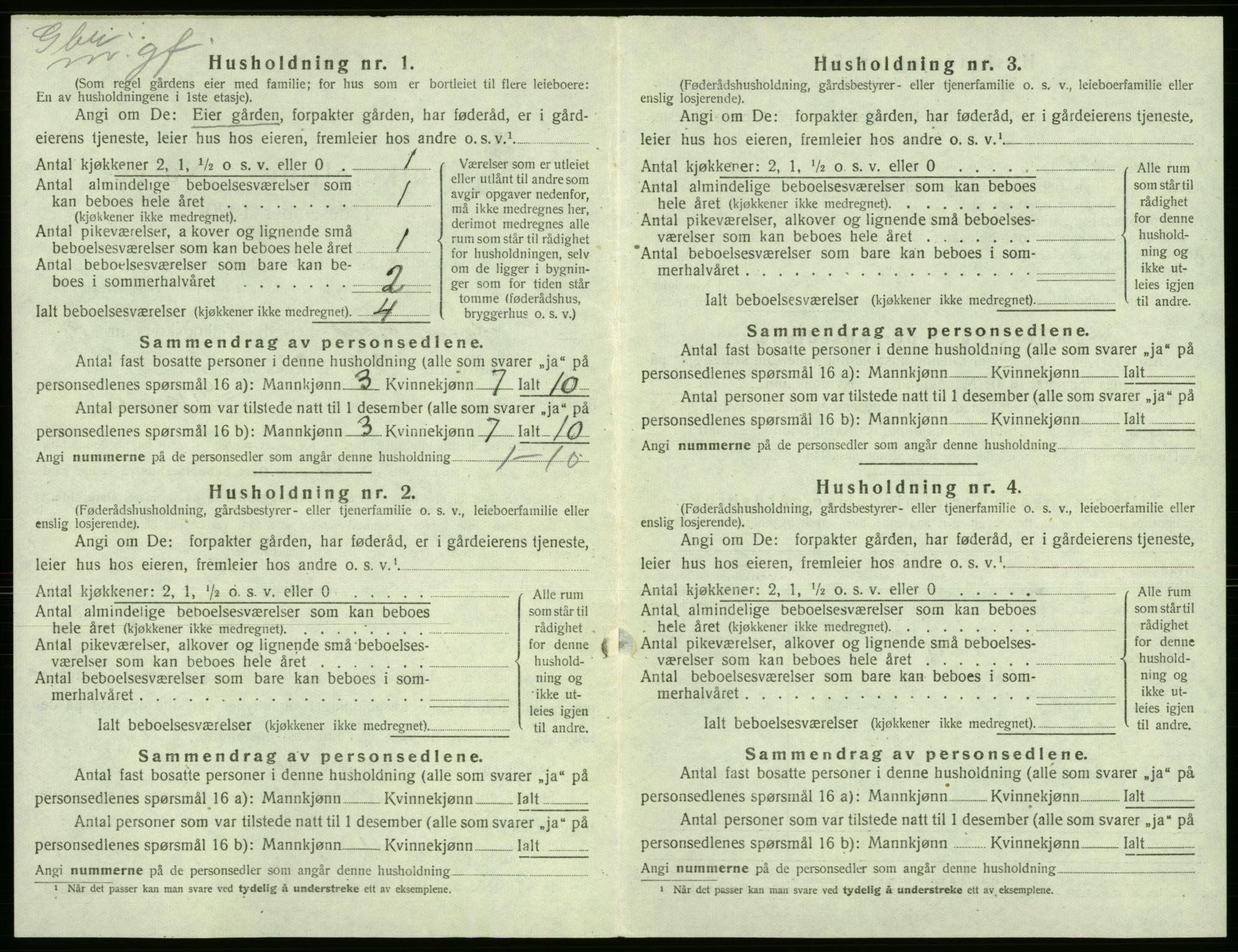 SAB, Folketelling 1920 for 1238 Kvam herred, 1920, s. 741