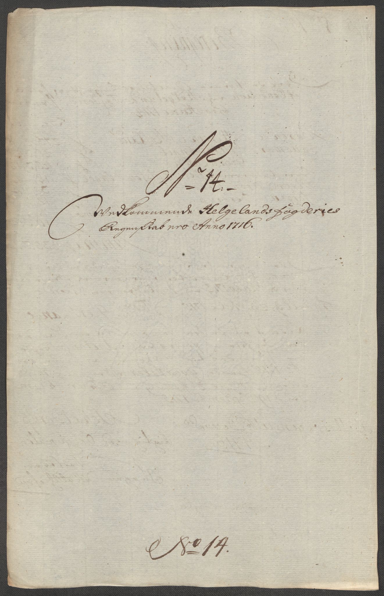 Rentekammeret inntil 1814, Reviderte regnskaper, Fogderegnskap, AV/RA-EA-4092/R65/L4514: Fogderegnskap Helgeland, 1716, s. 200