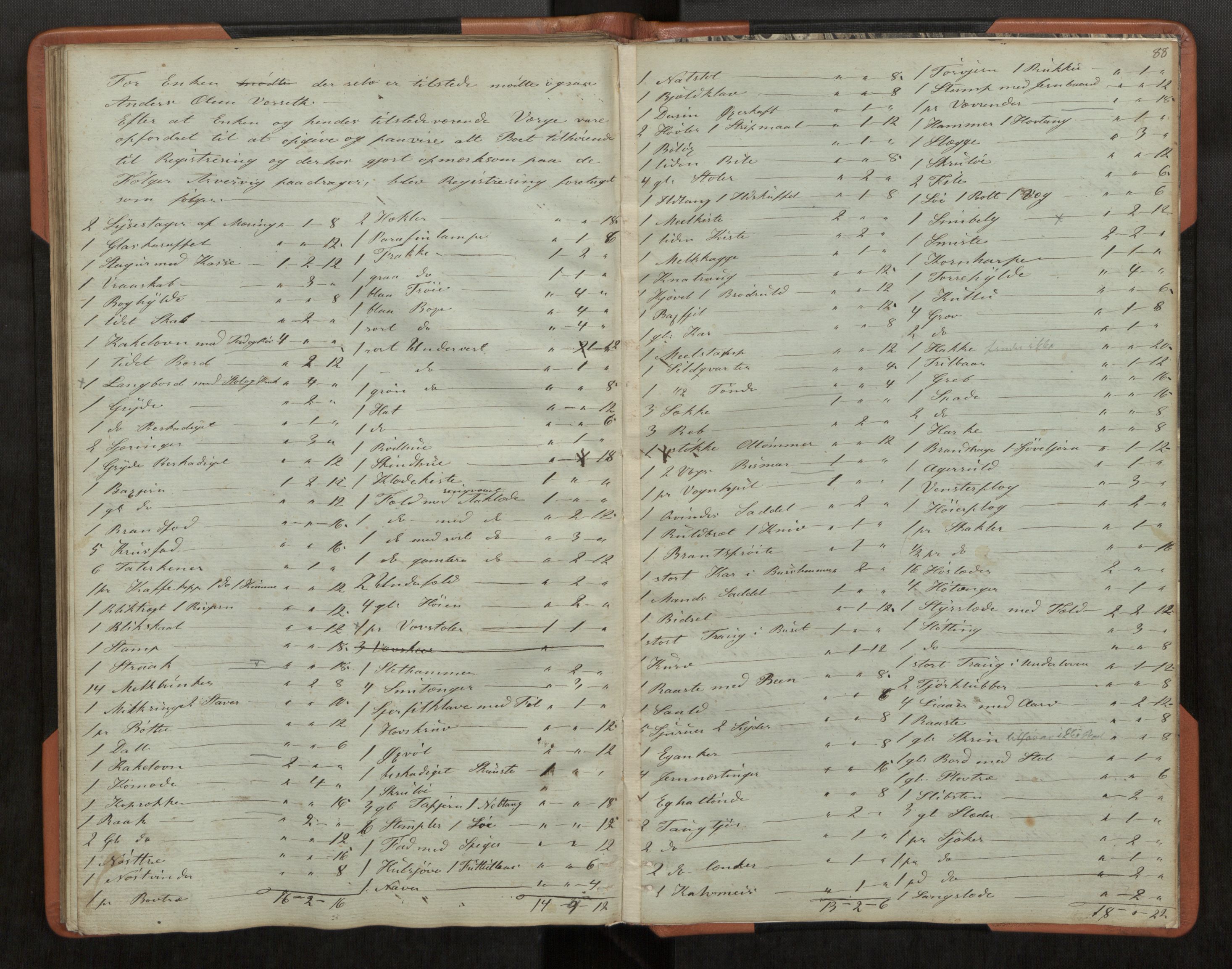 Strinda og Selbu sorenskriveri, AV/SAT-A-0015/3/3C/L0001: Skifteregistreringsprot. for Byneset, 1852-1870, s. 88