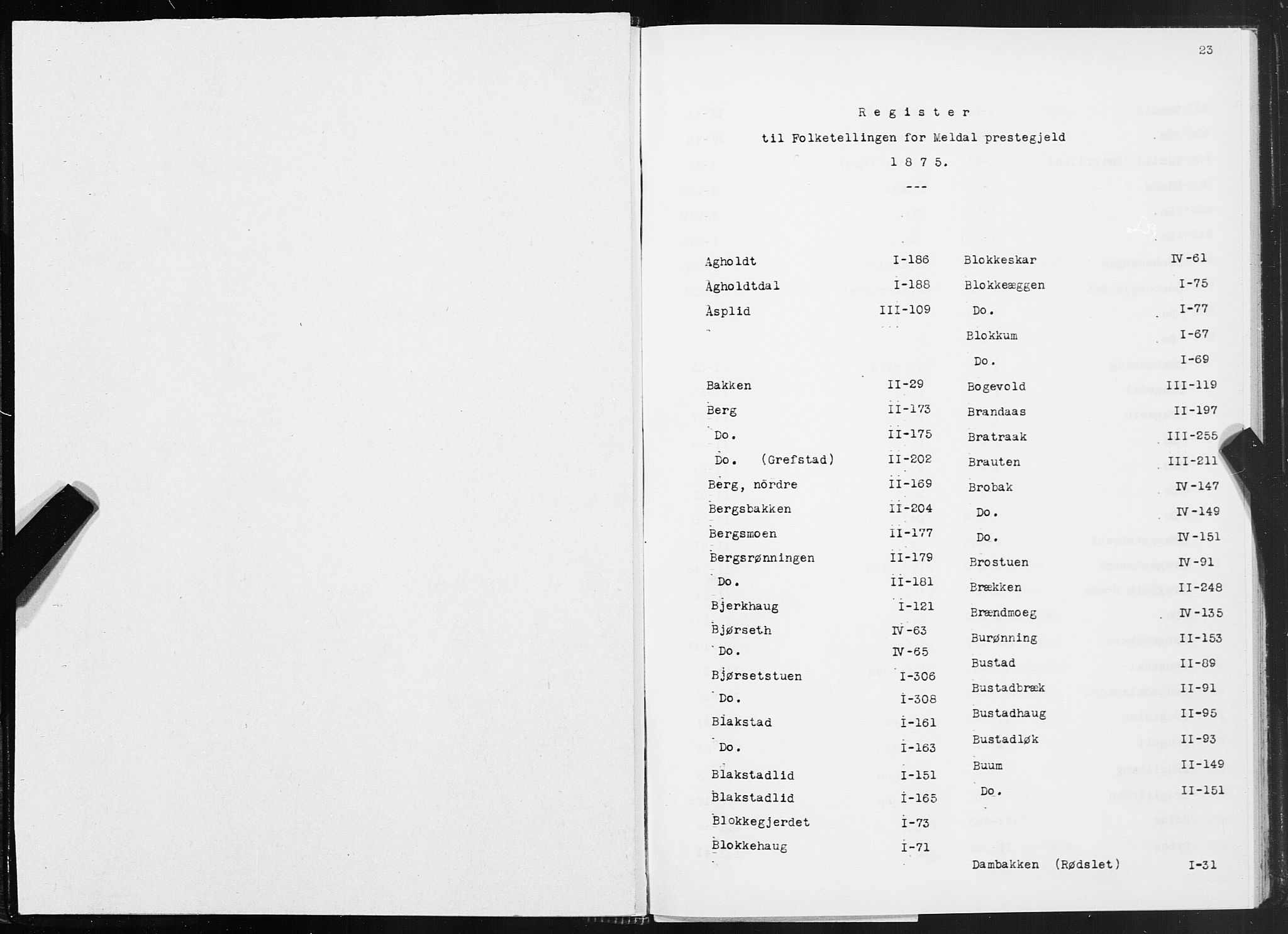 SAT, Folketelling 1875 for 1636P Meldal prestegjeld, 1875, s. 23