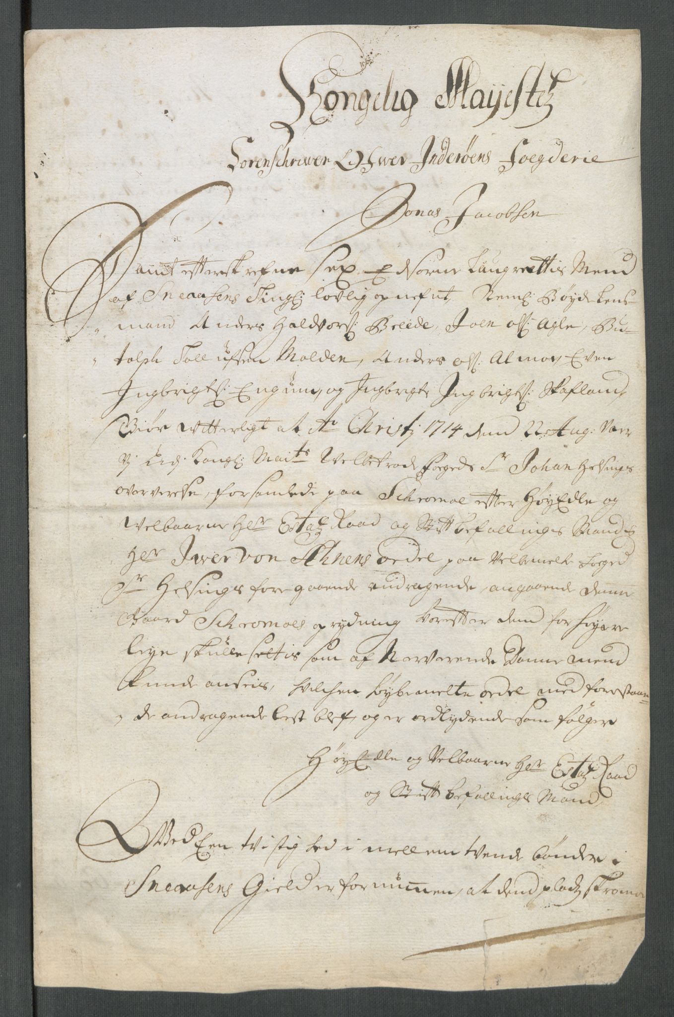 Rentekammeret inntil 1814, Reviderte regnskaper, Fogderegnskap, AV/RA-EA-4092/R63/L4322: Fogderegnskap Inderøy, 1714, s. 143