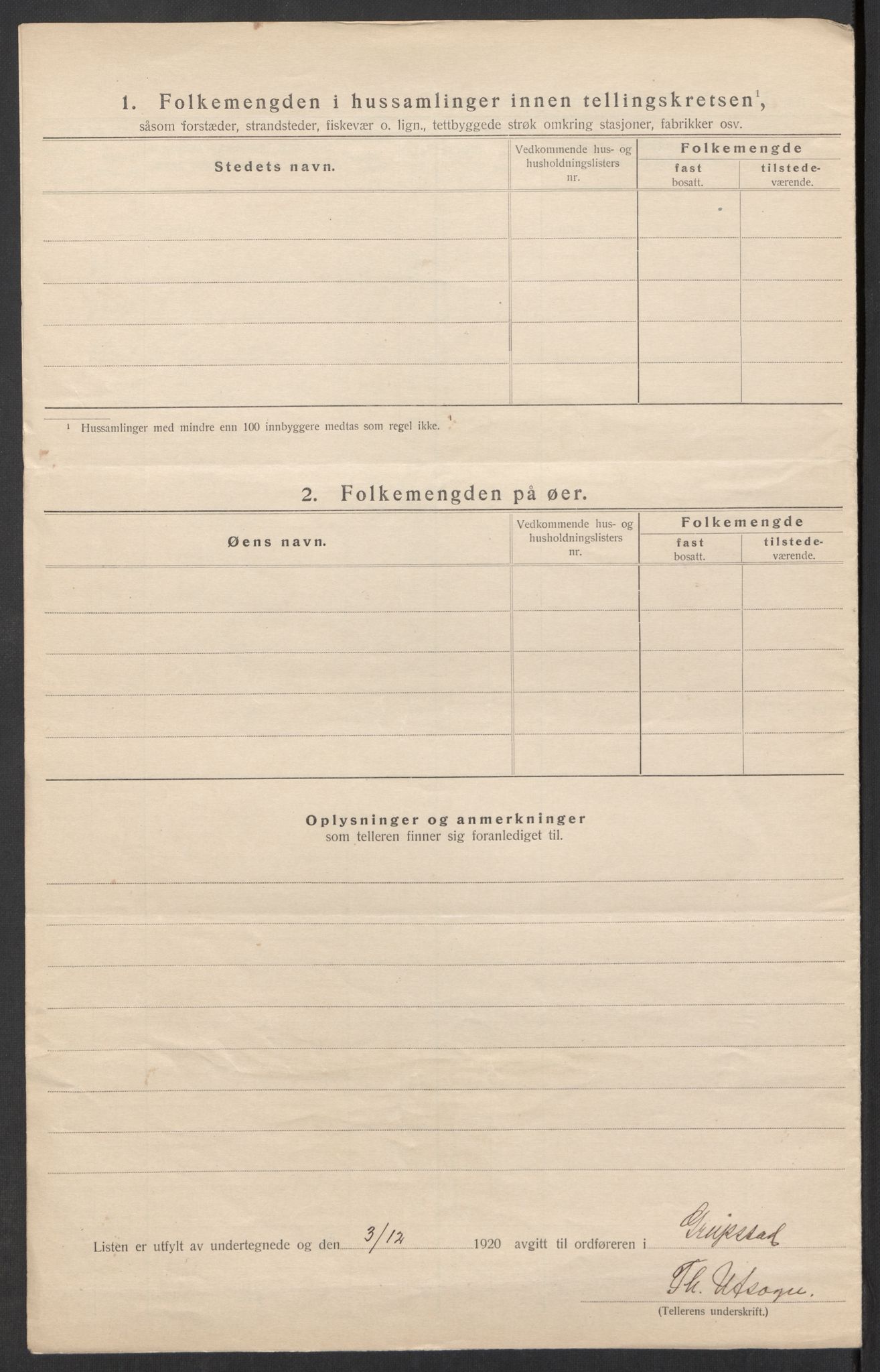 SAK, Folketelling 1920 for 1017 Greipstad herred, 1920, s. 32